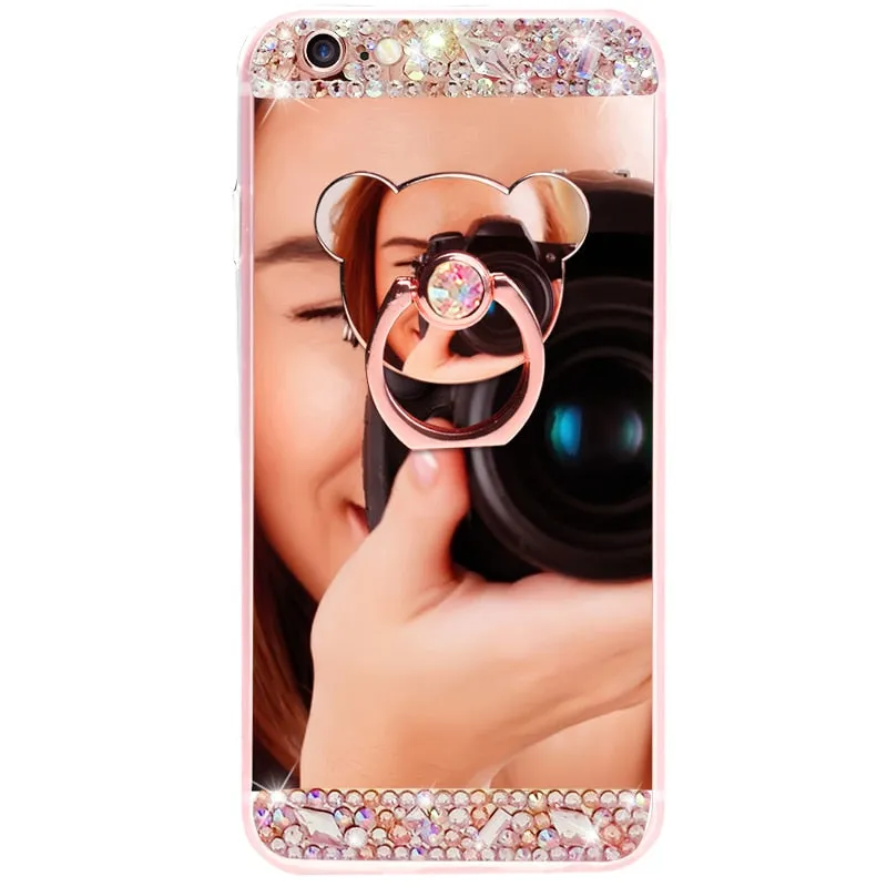 Crystal Phone Case For iPhone 11 Pro Max Diamond Luxury Cover For iPhone 7 8 6 6s Plus XS XR Xu Max