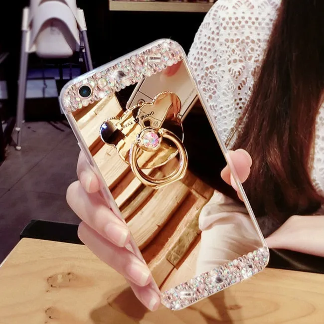 Crystal Phone Case For iPhone 11 Pro Max Diamond Luxury Cover For iPhone 7 8 6 6s Plus XS XR Xu Max