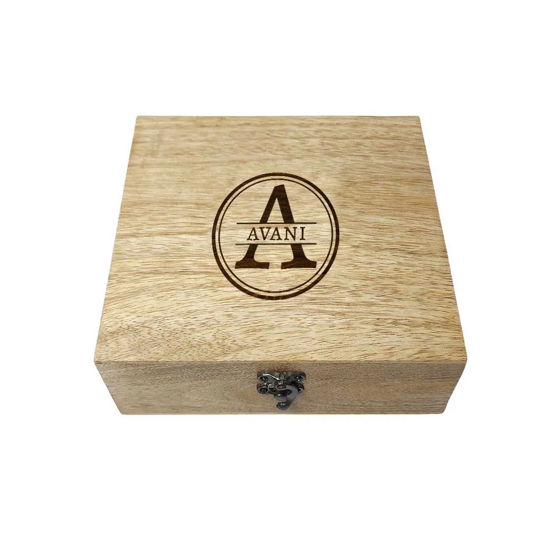 Custom Wooden Boxes with Name Engraved Gift Box- Add Name