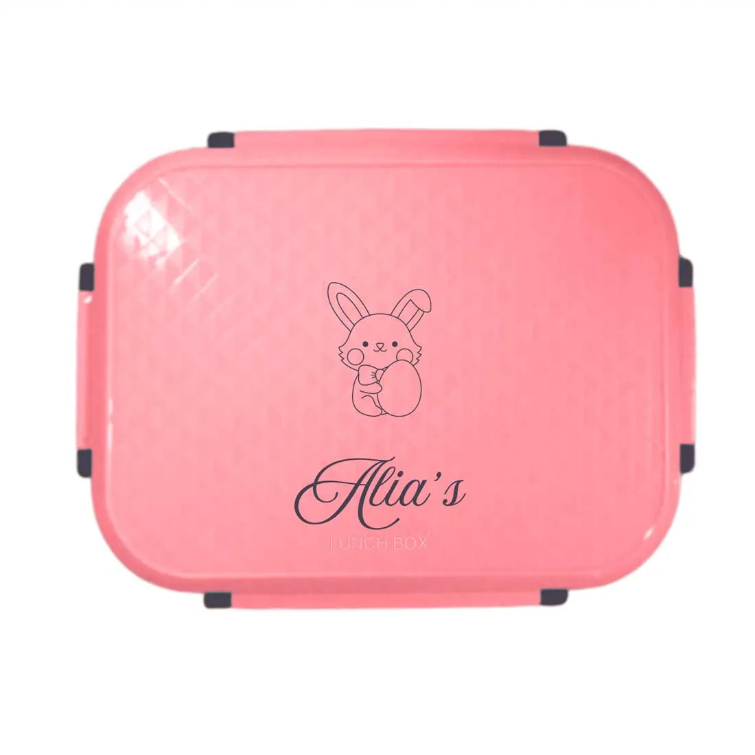 Customized Lunch Box - Pink Stainless Steel Tiffin Box