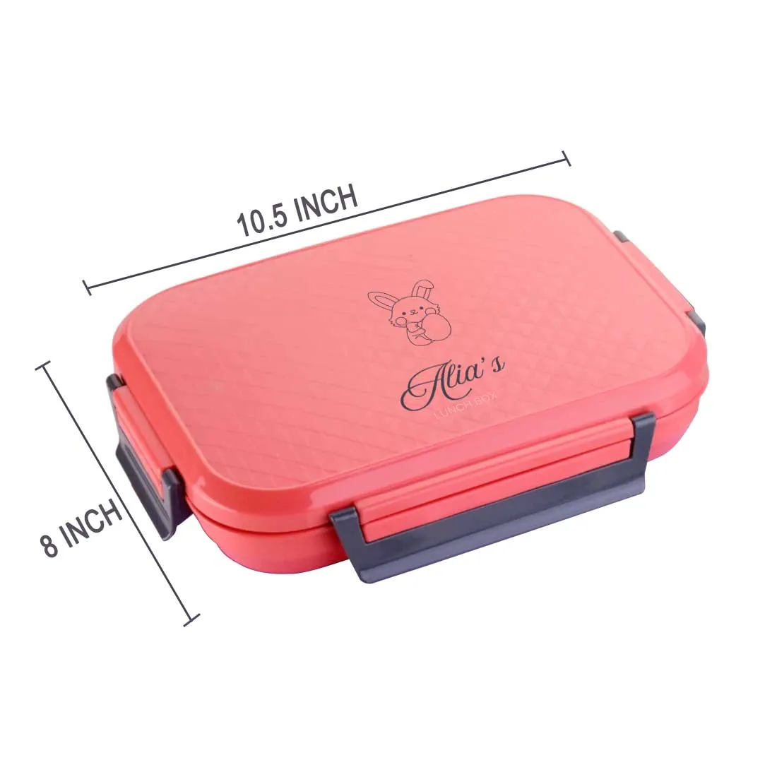 Customized Lunch Box - Pink Stainless Steel Tiffin Box