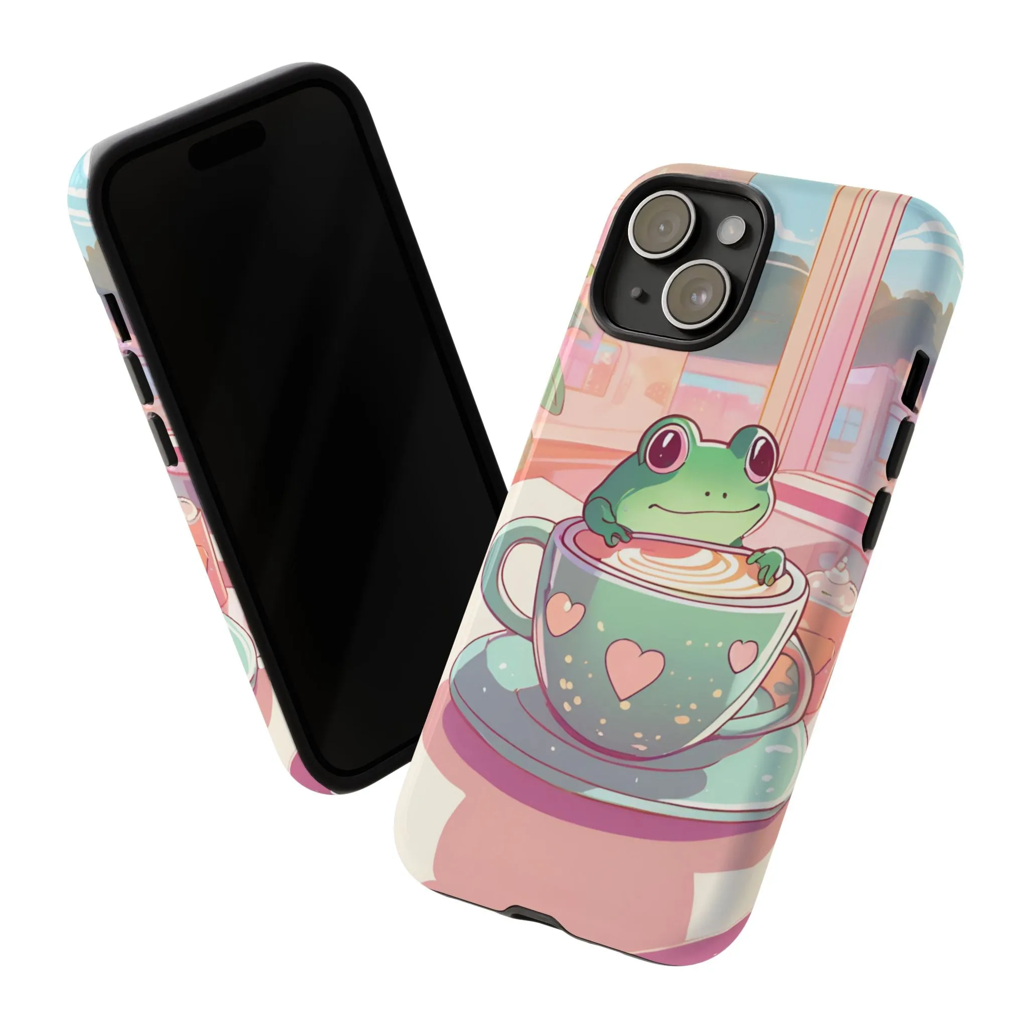 Cute Frog Coffee Mug Phone Case - Tough Cases for Animal Lovers