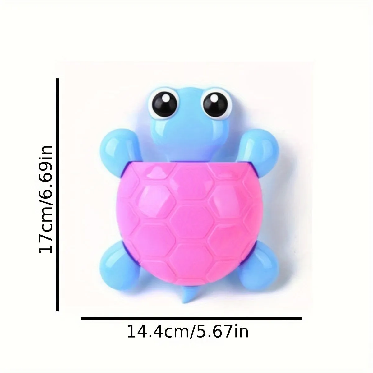 Cute Turtle Design Toothbrush Holder Storage Rack (Pack of 2)(Random Shade)