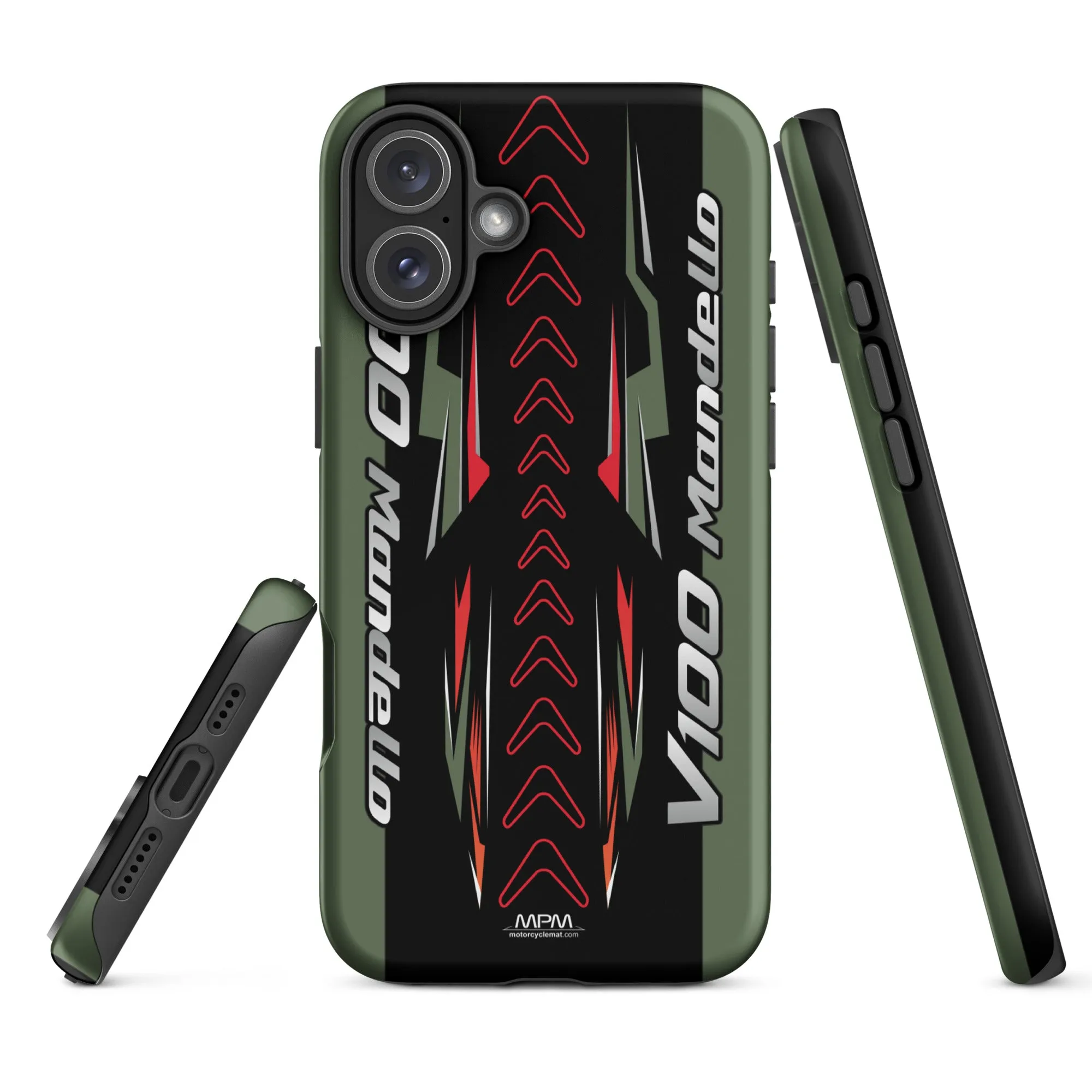 Designed Tough Case For iPhone inspired by Moto Guzzi V100 Mandello Verde Motorcycle Model - MM5206