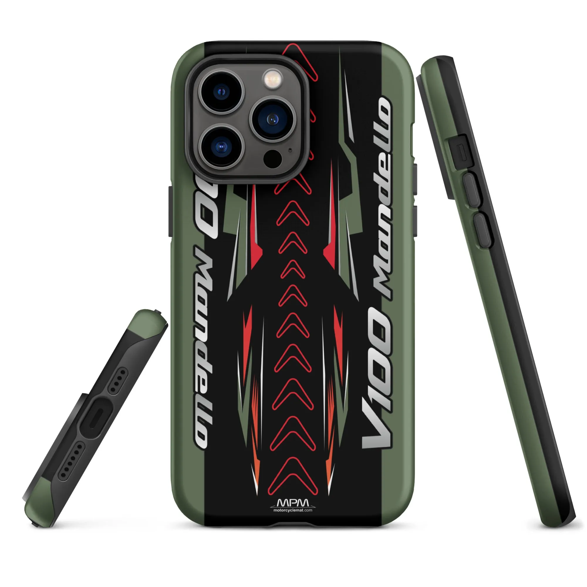 Designed Tough Case For iPhone inspired by Moto Guzzi V100 Mandello Verde Motorcycle Model - MM5206