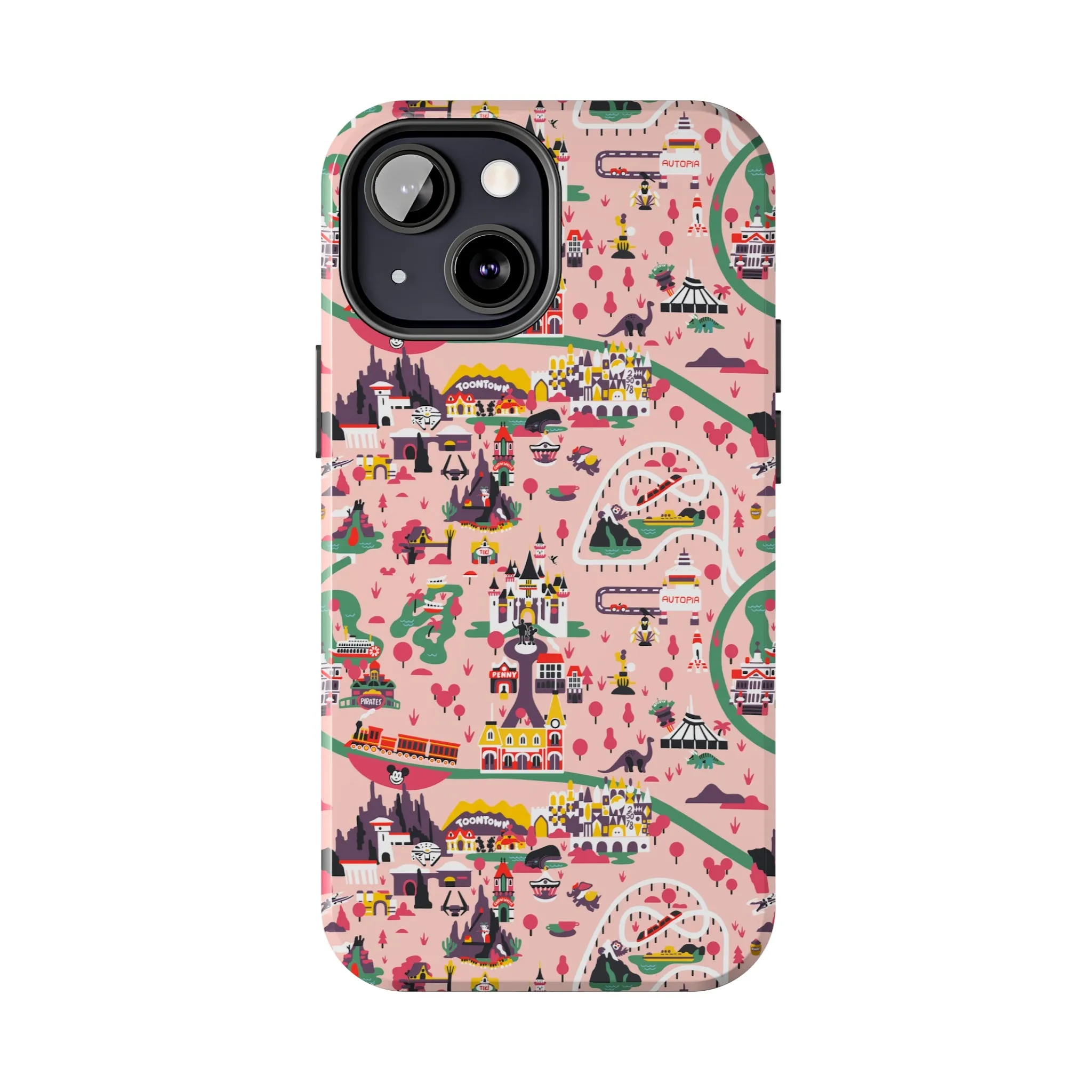 Disneyland Map Inspired Phone Case Gift Inspired Fan Art Movie Iphone Gift Magic Kingdom World Lands Gift Frontier Tomorrow Fantasy Retro