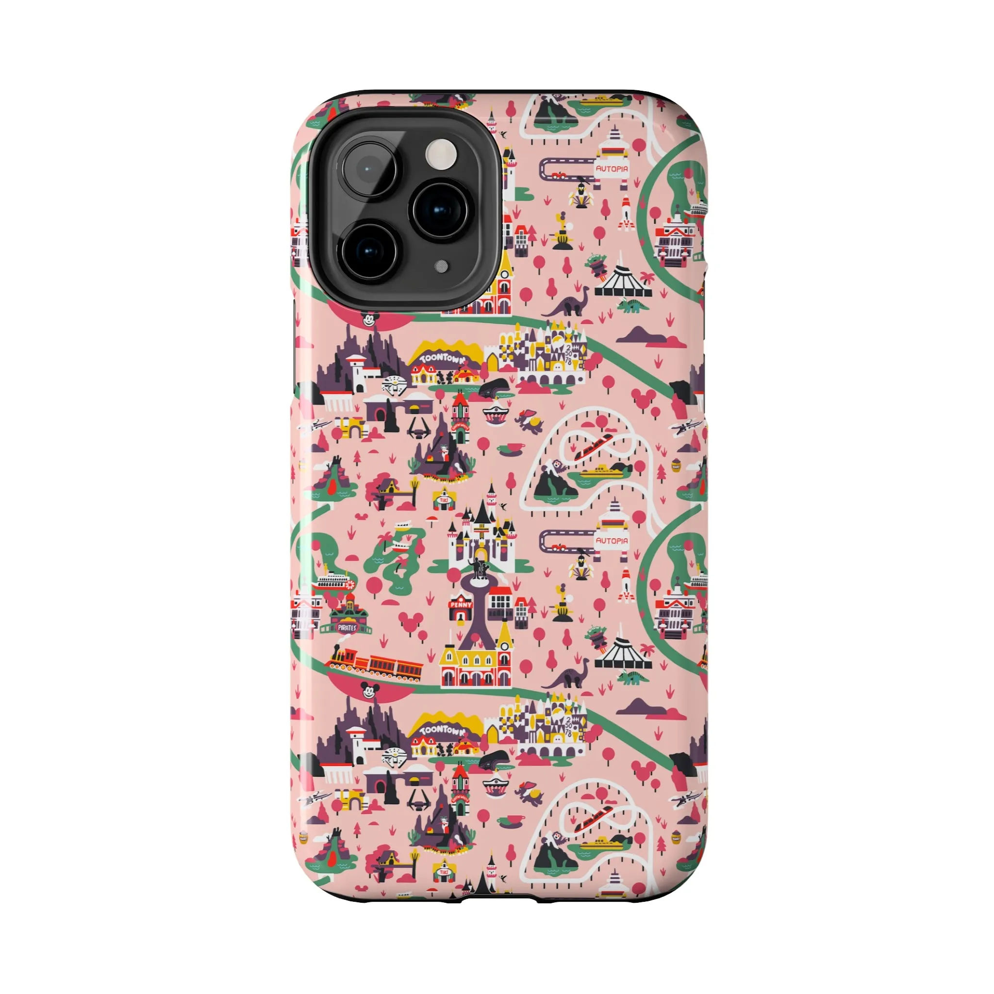 Disneyland Map Inspired Phone Case Gift Inspired Fan Art Movie Iphone Gift Magic Kingdom World Lands Gift Frontier Tomorrow Fantasy Retro