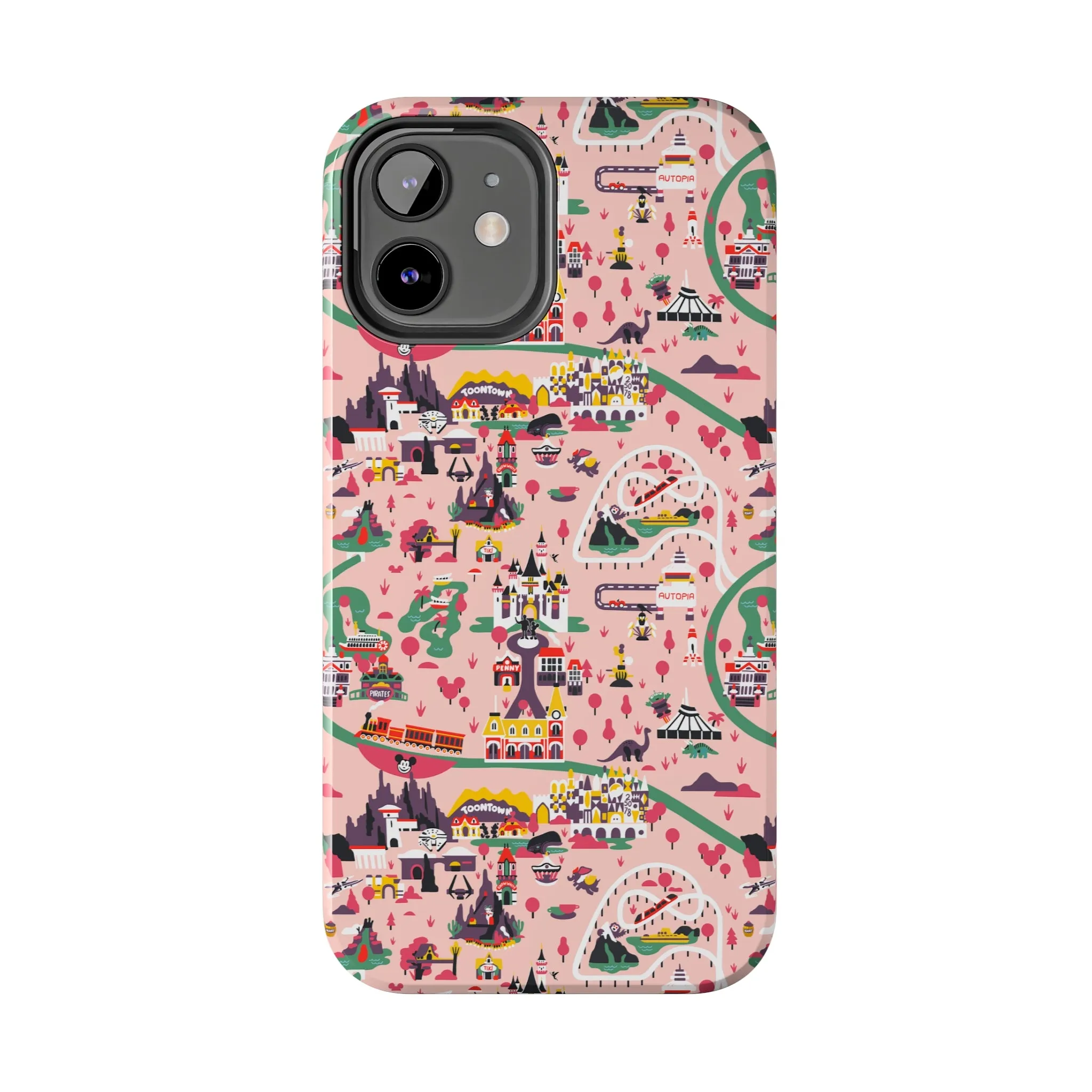 Disneyland Map Inspired Phone Case Gift Inspired Fan Art Movie Iphone Gift Magic Kingdom World Lands Gift Frontier Tomorrow Fantasy Retro