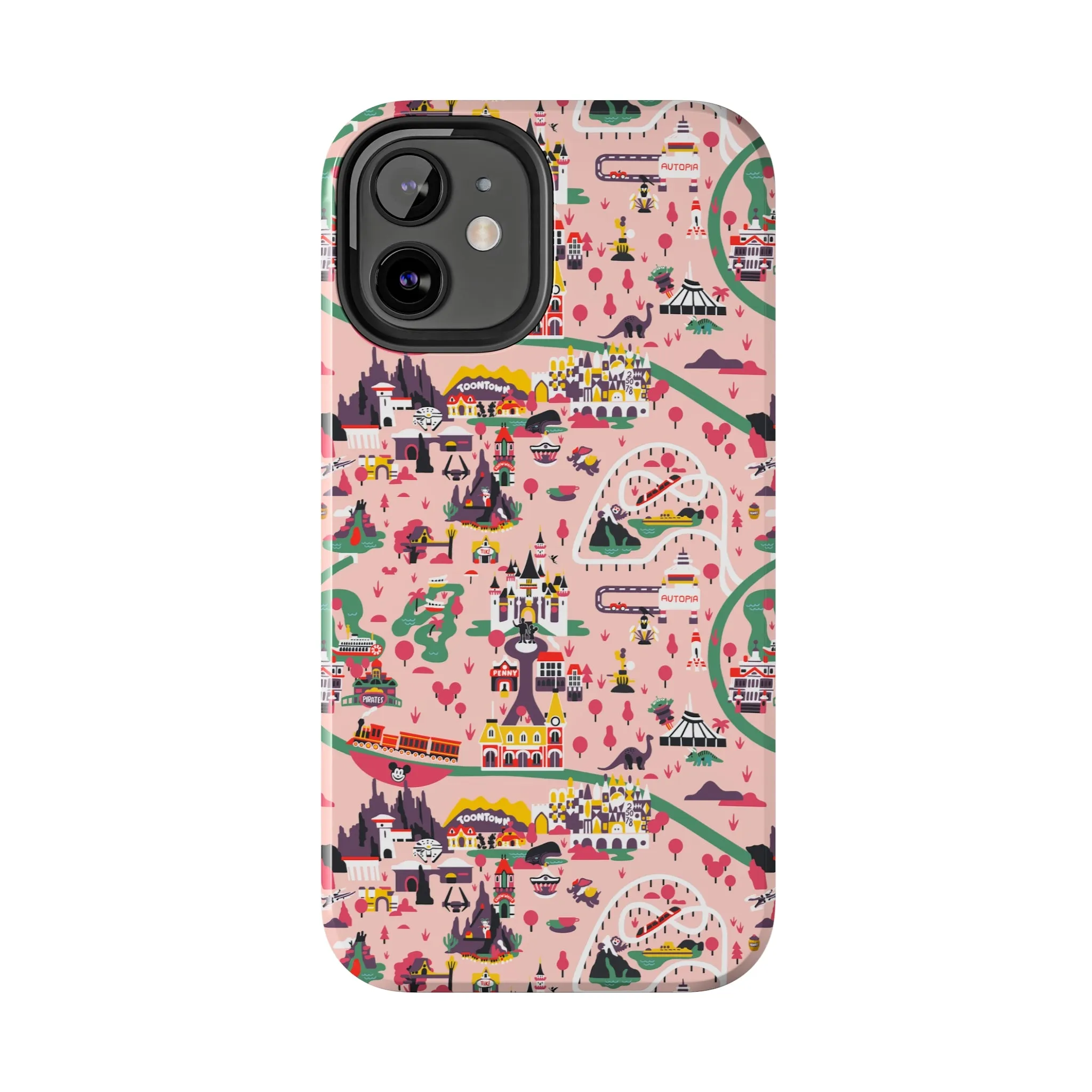 Disneyland Map Inspired Phone Case Gift Inspired Fan Art Movie Iphone Gift Magic Kingdom World Lands Gift Frontier Tomorrow Fantasy Retro