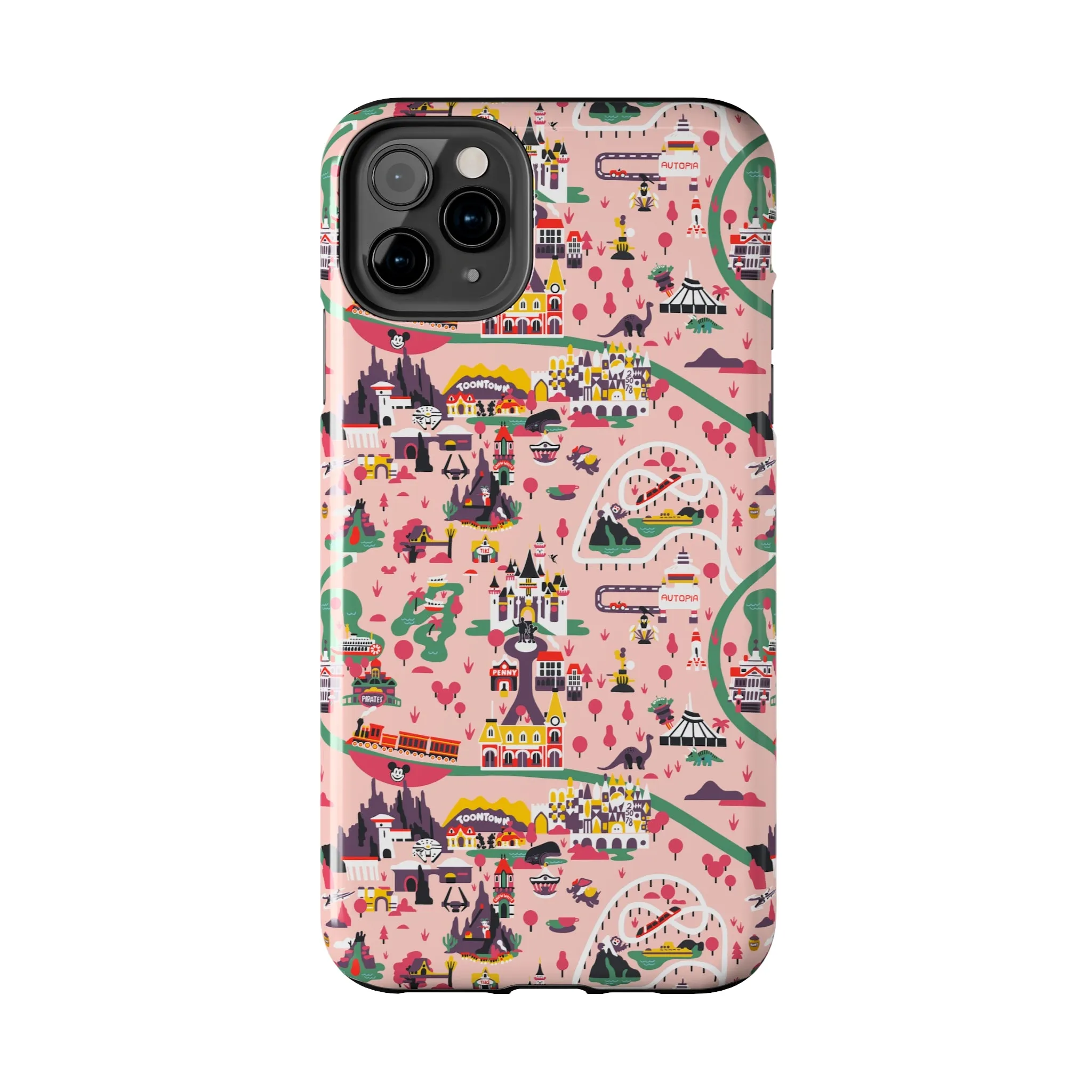 Disneyland Map Inspired Phone Case Gift Inspired Fan Art Movie Iphone Gift Magic Kingdom World Lands Gift Frontier Tomorrow Fantasy Retro