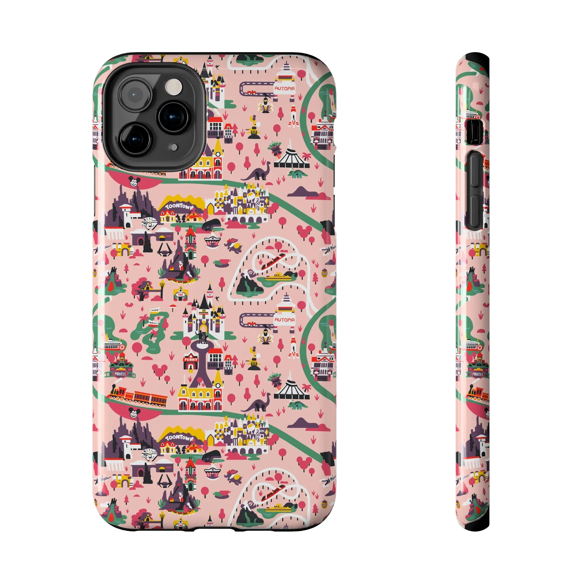 Disneyland Map Inspired Phone Case Gift Inspired Fan Art Movie Iphone Gift Magic Kingdom World Lands Gift Frontier Tomorrow Fantasy Retro