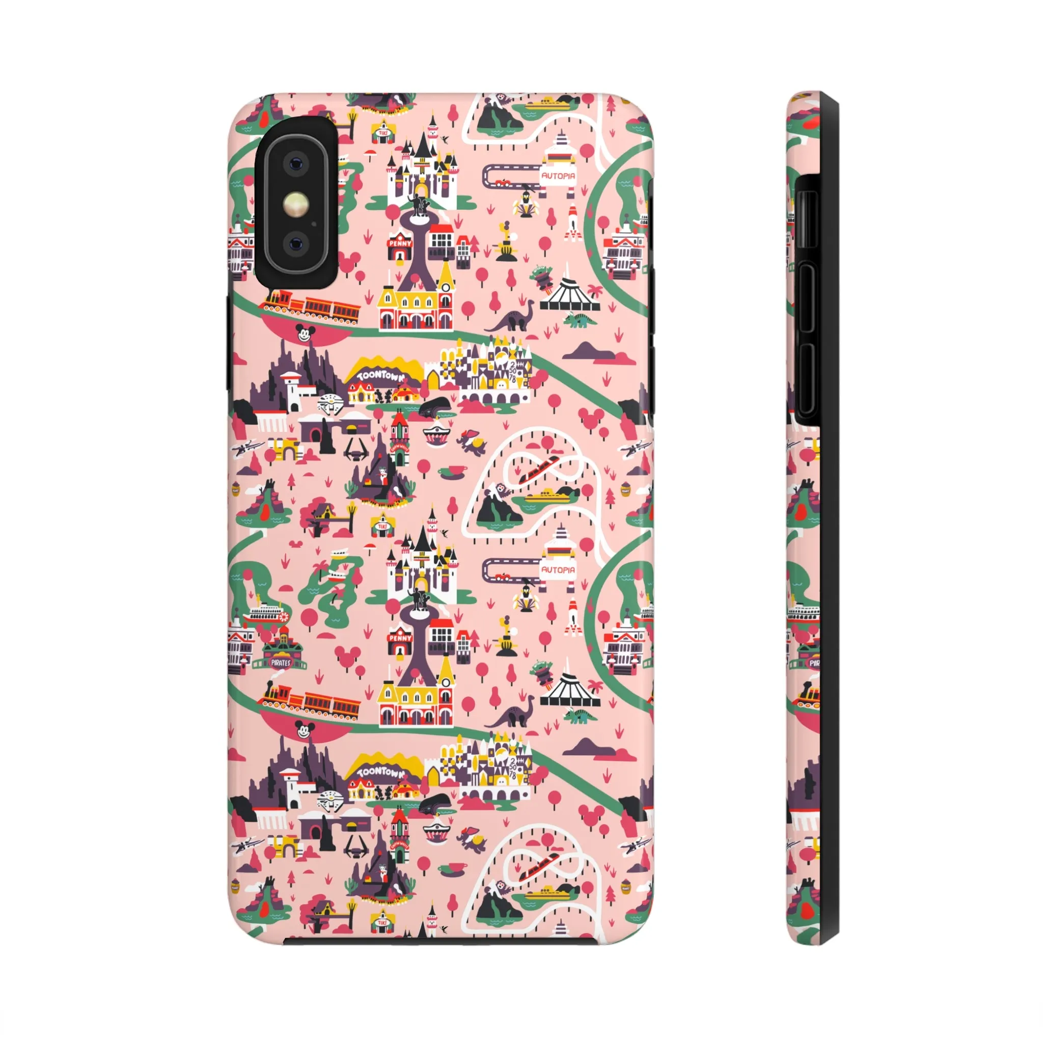 Disneyland Map Inspired Phone Case Gift Inspired Fan Art Movie Iphone Gift Magic Kingdom World Lands Gift Frontier Tomorrow Fantasy Retro