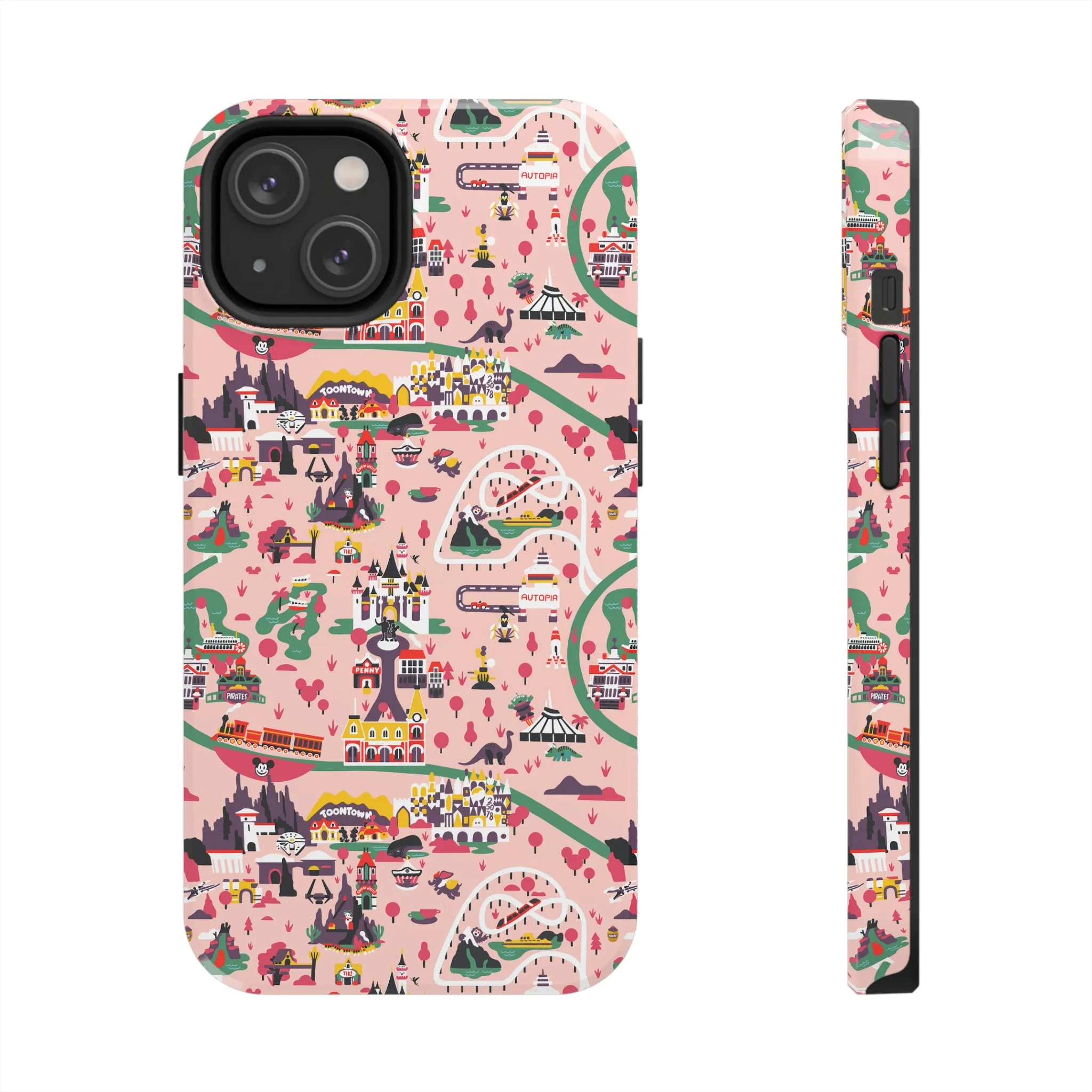 Disneyland Map Inspired Phone Case Gift Inspired Fan Art Movie Iphone Gift Magic Kingdom World Lands Gift Frontier Tomorrow Fantasy Retro