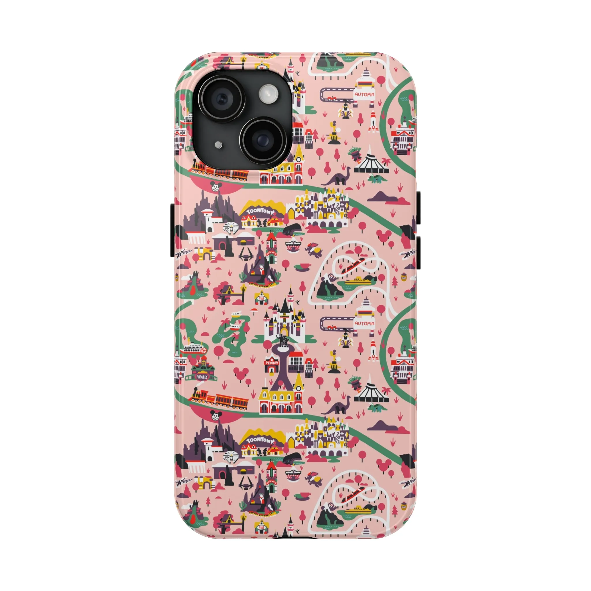 Disneyland Map Inspired Phone Case Gift Inspired Fan Art Movie Iphone Gift Magic Kingdom World Lands Gift Frontier Tomorrow Fantasy Retro