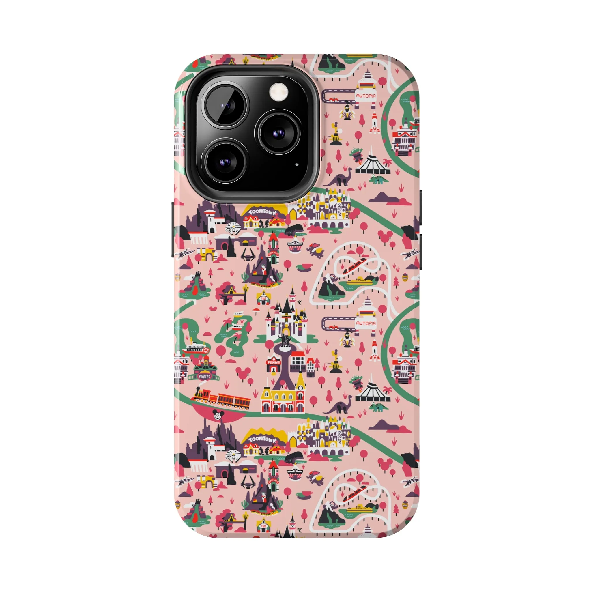 Disneyland Map Inspired Phone Case Gift Inspired Fan Art Movie Iphone Gift Magic Kingdom World Lands Gift Frontier Tomorrow Fantasy Retro