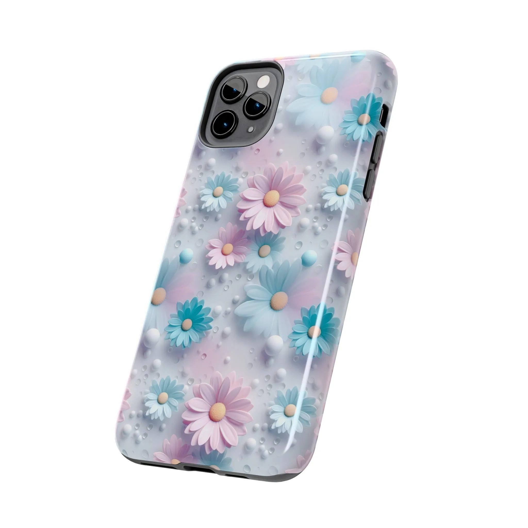 Dreamy Pastel Daisies Digital print Design Tough Phone Case compatible with a large variety of iPhone models, Gift, Phone Case