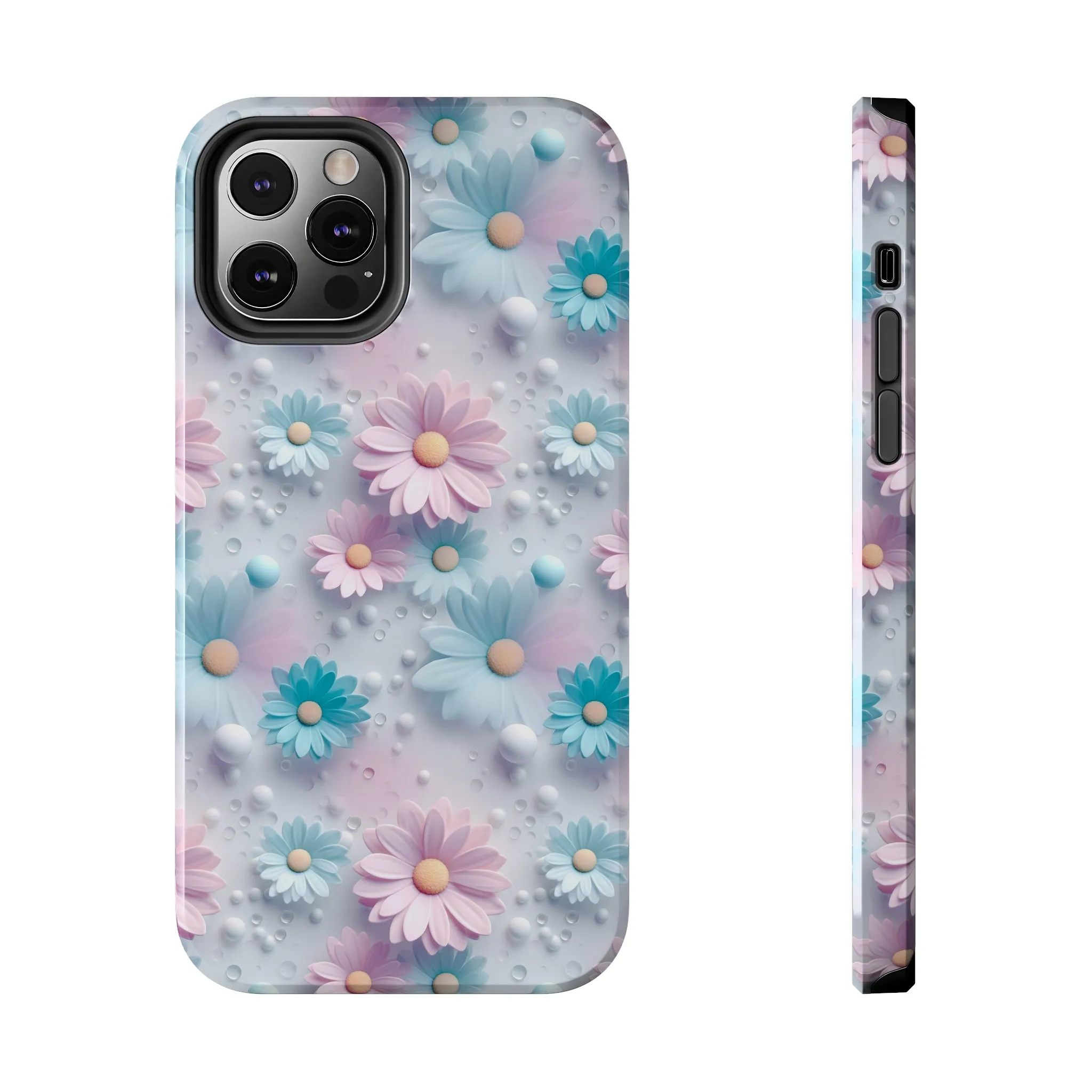 Dreamy Pastel Daisies Digital print Design Tough Phone Case compatible with a large variety of iPhone models, Gift, Phone Case