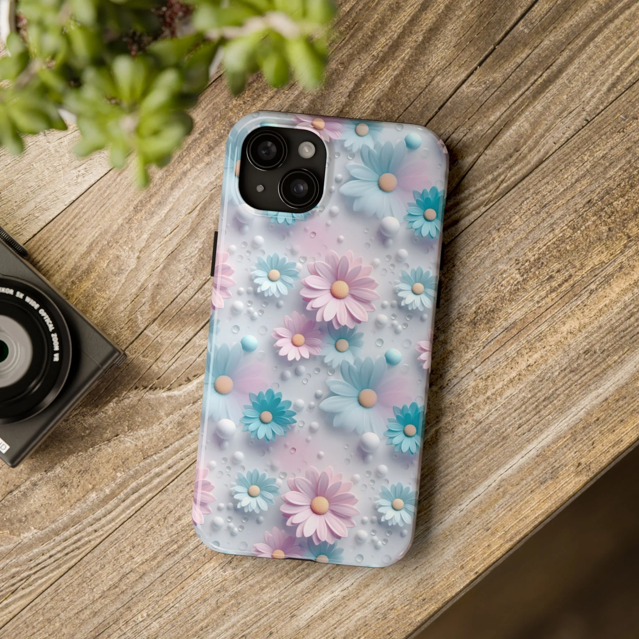 Dreamy Pastel Daisies Digital print Design Tough Phone Case compatible with a large variety of iPhone models, Gift, Phone Case