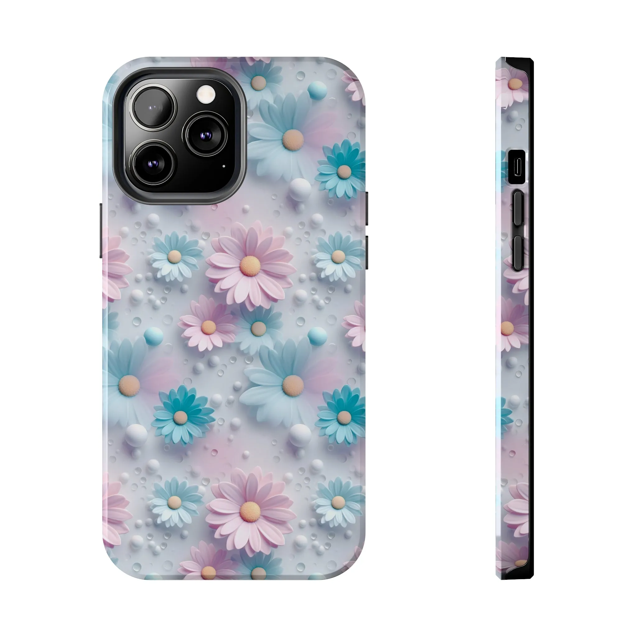 Dreamy Pastel Daisies Digital print Design Tough Phone Case compatible with a large variety of iPhone models, Gift, Phone Case