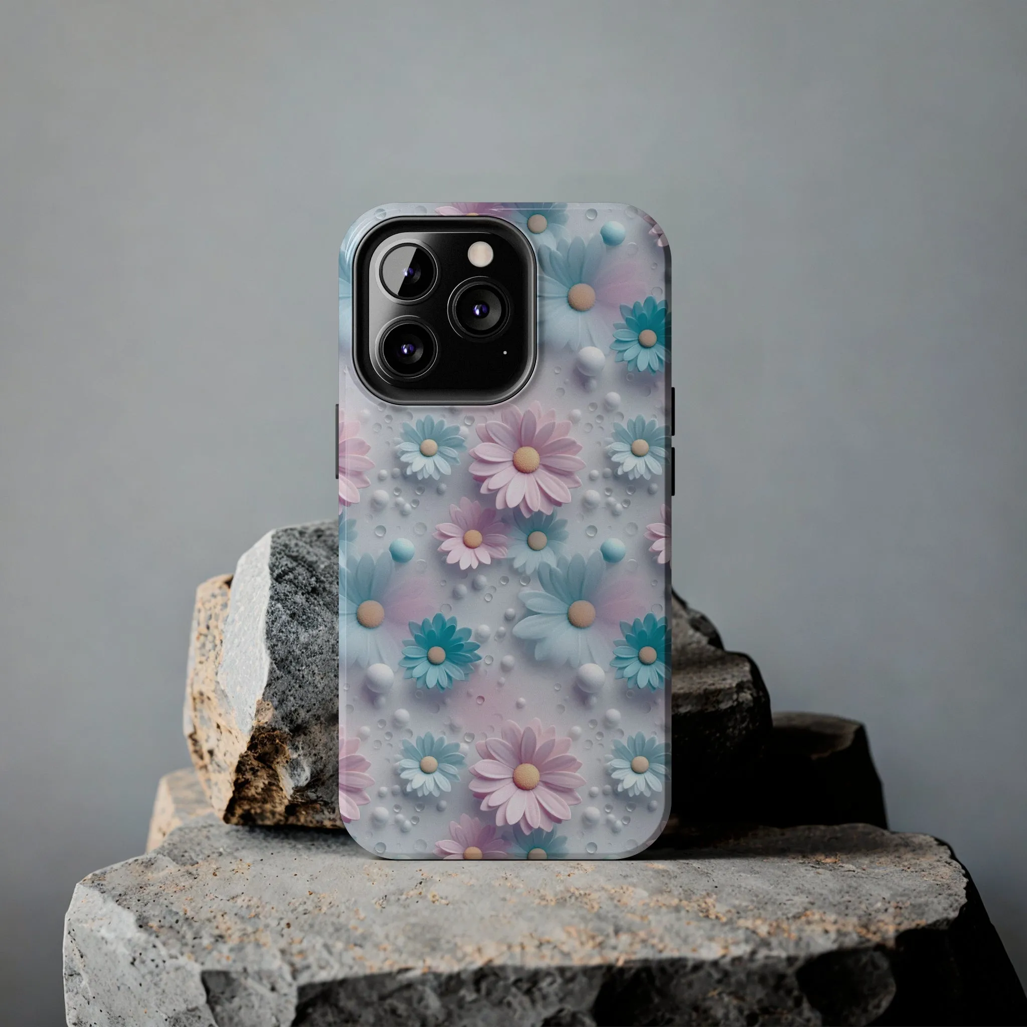 Dreamy Pastel Daisies Digital print Design Tough Phone Case compatible with a large variety of iPhone models, Gift, Phone Case