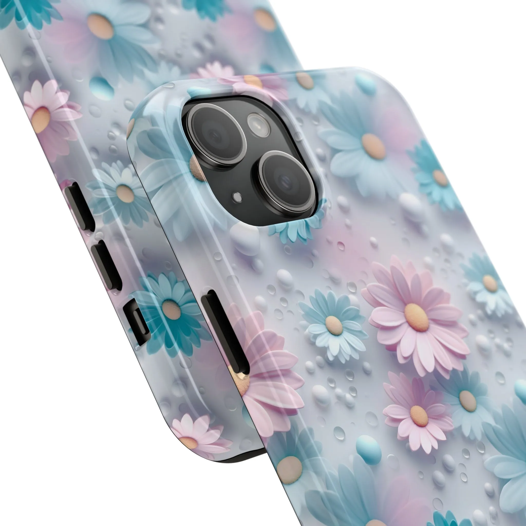 Dreamy Pastel Daisies Digital print Design Tough Phone Case compatible with a large variety of iPhone models, Gift, Phone Case