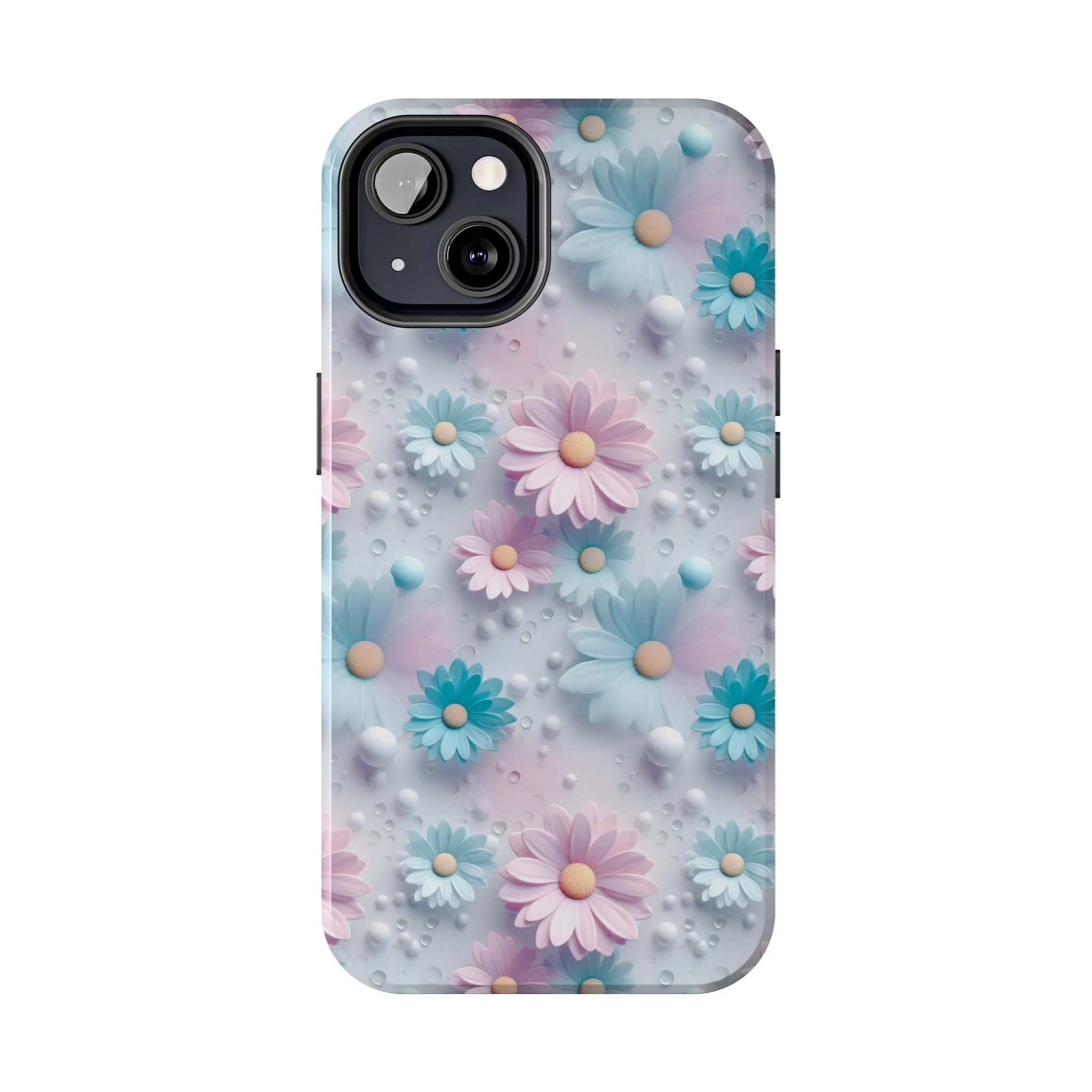 Dreamy Pastel Daisies Digital print Design Tough Phone Case compatible with a large variety of iPhone models, Gift, Phone Case