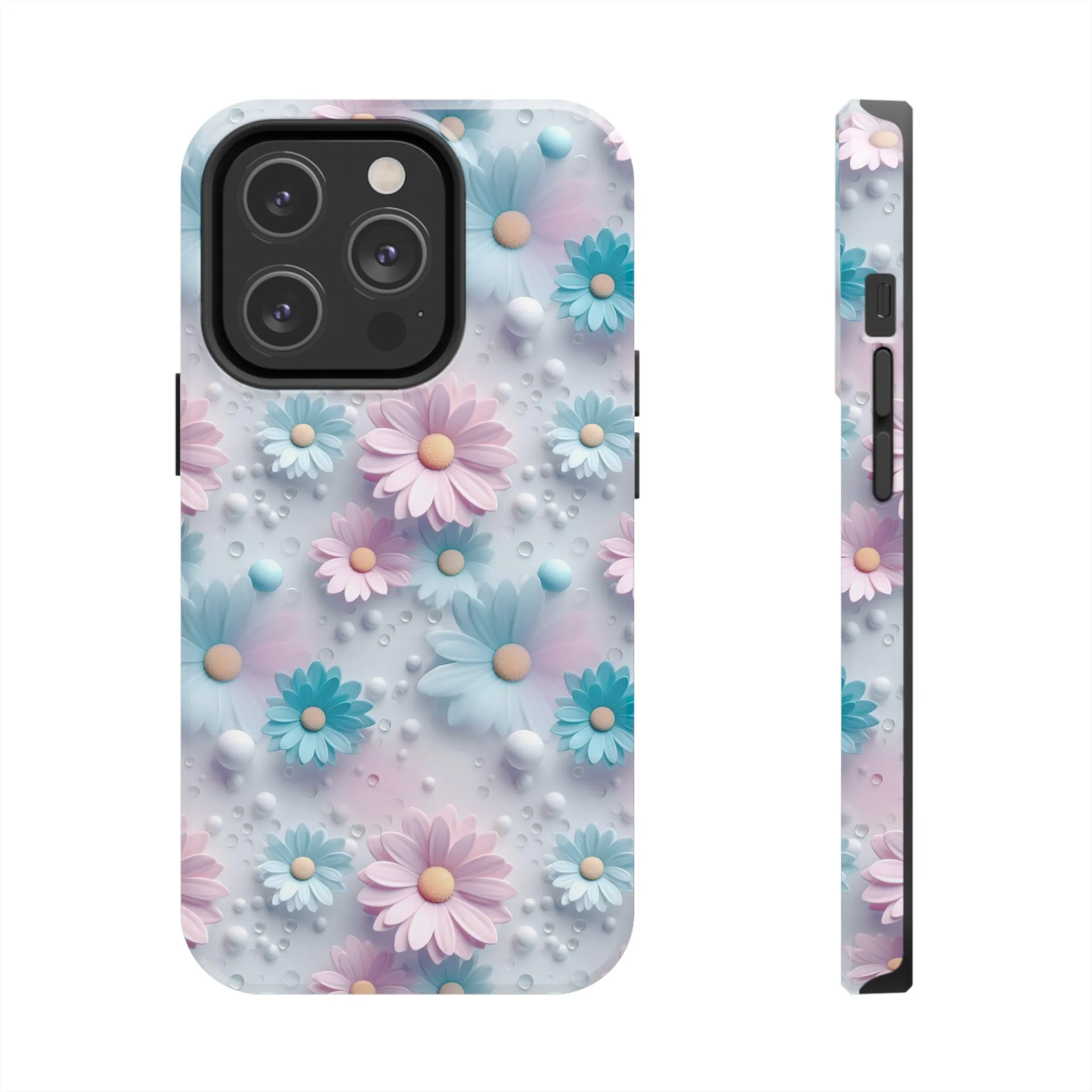 Dreamy Pastel Daisies Digital print Design Tough Phone Case compatible with a large variety of iPhone models, Gift, Phone Case