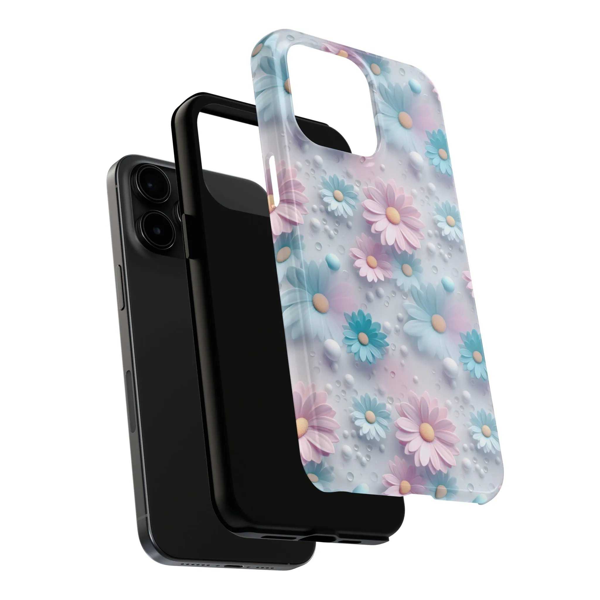 Dreamy Pastel Daisies Digital print Design Tough Phone Case compatible with a large variety of iPhone models, Gift, Phone Case