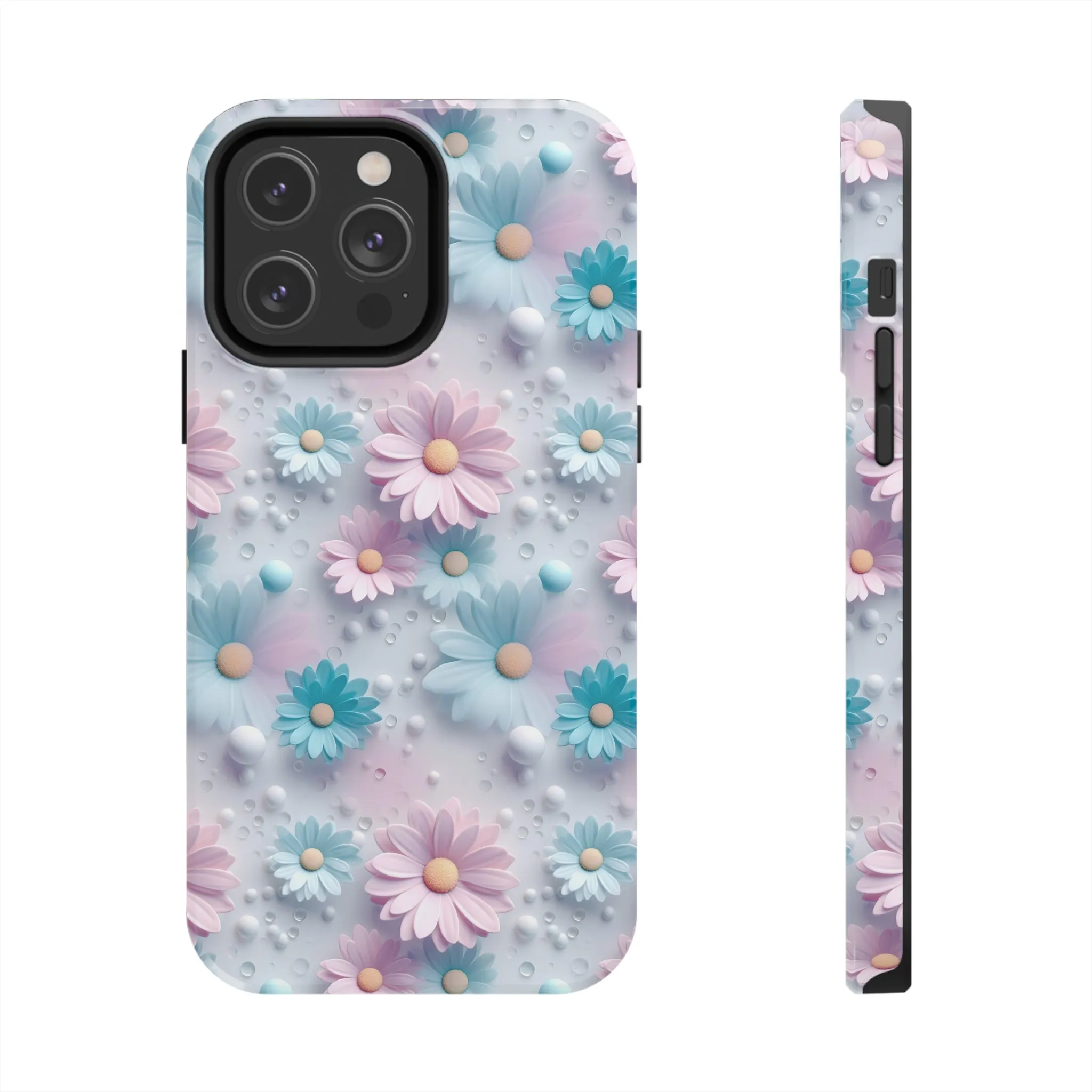 Dreamy Pastel Daisies Digital print Design Tough Phone Case compatible with a large variety of iPhone models, Gift, Phone Case