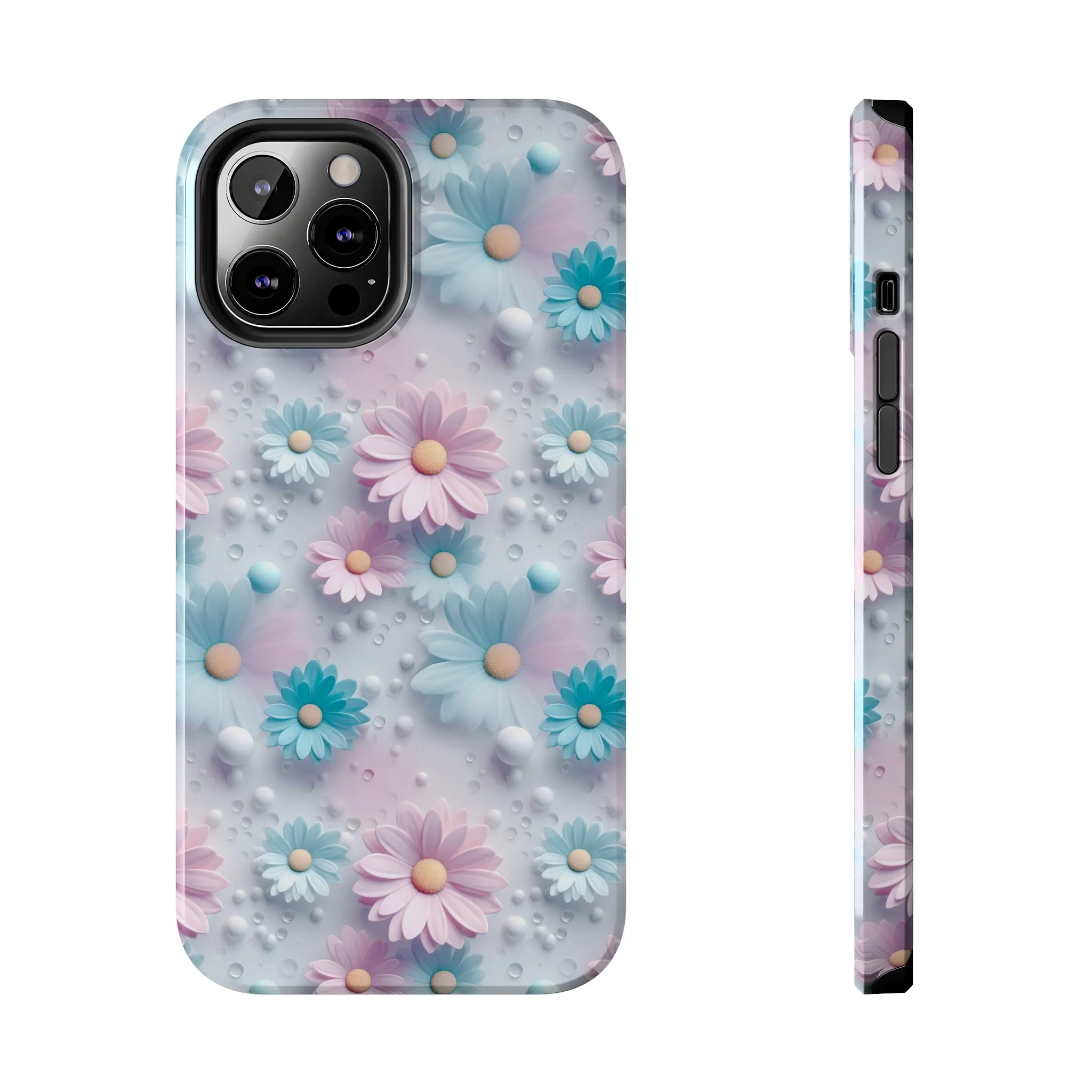 Dreamy Pastel Daisies Digital print Design Tough Phone Case compatible with a large variety of iPhone models, Gift, Phone Case