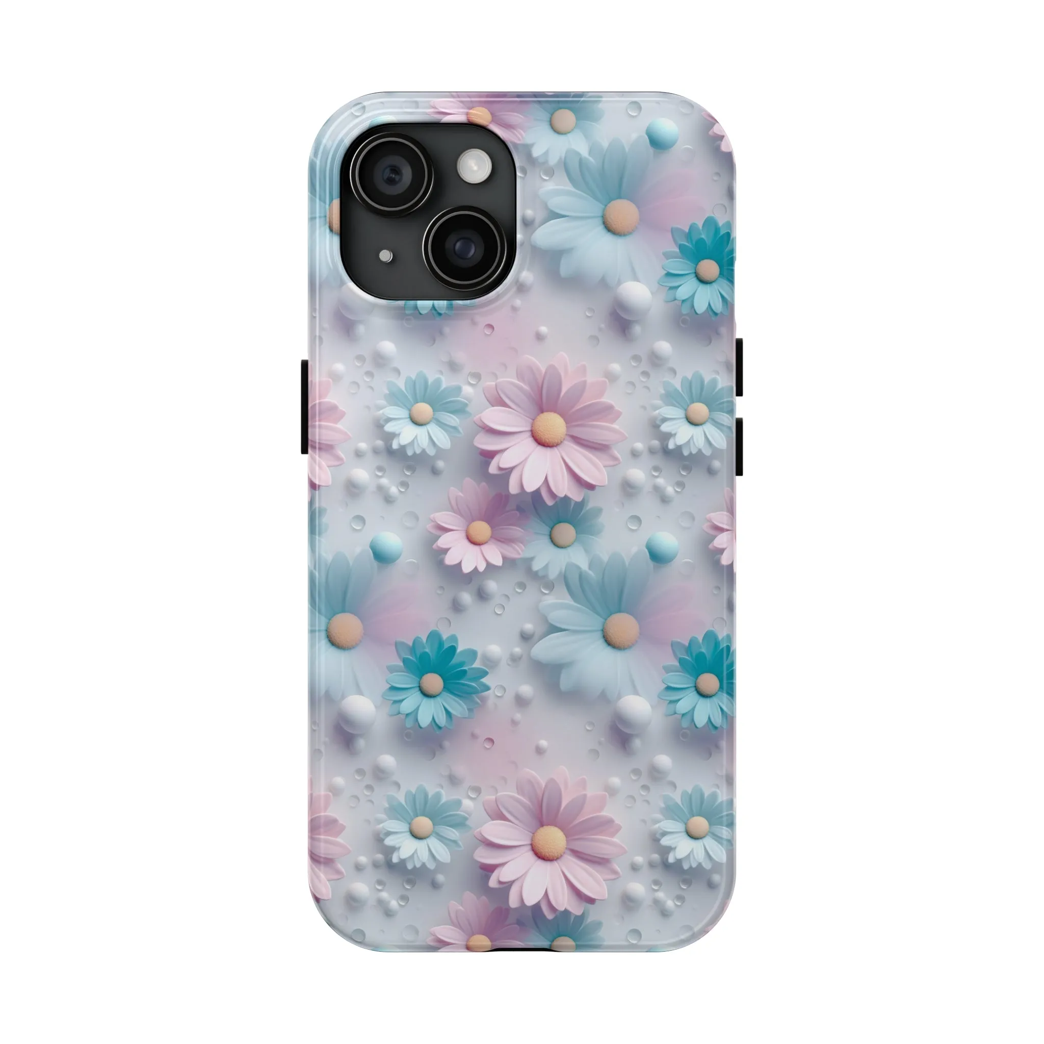 Dreamy Pastel Daisies Digital print Design Tough Phone Case compatible with a large variety of iPhone models, Gift, Phone Case