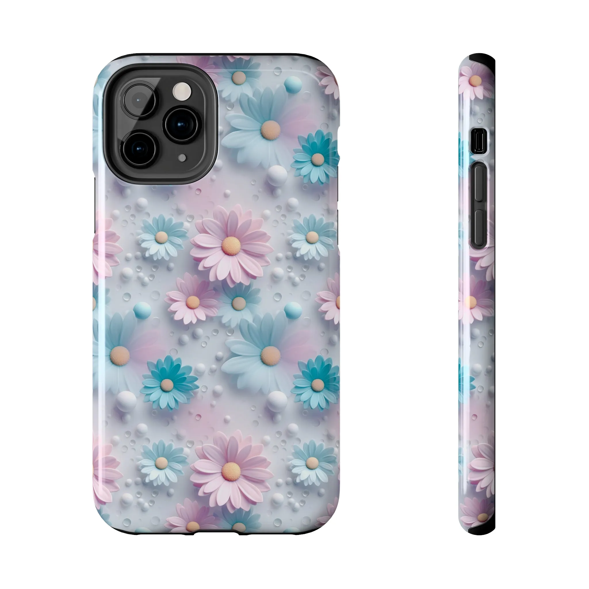 Dreamy Pastel Daisies Digital print Design Tough Phone Case compatible with a large variety of iPhone models, Gift, Phone Case