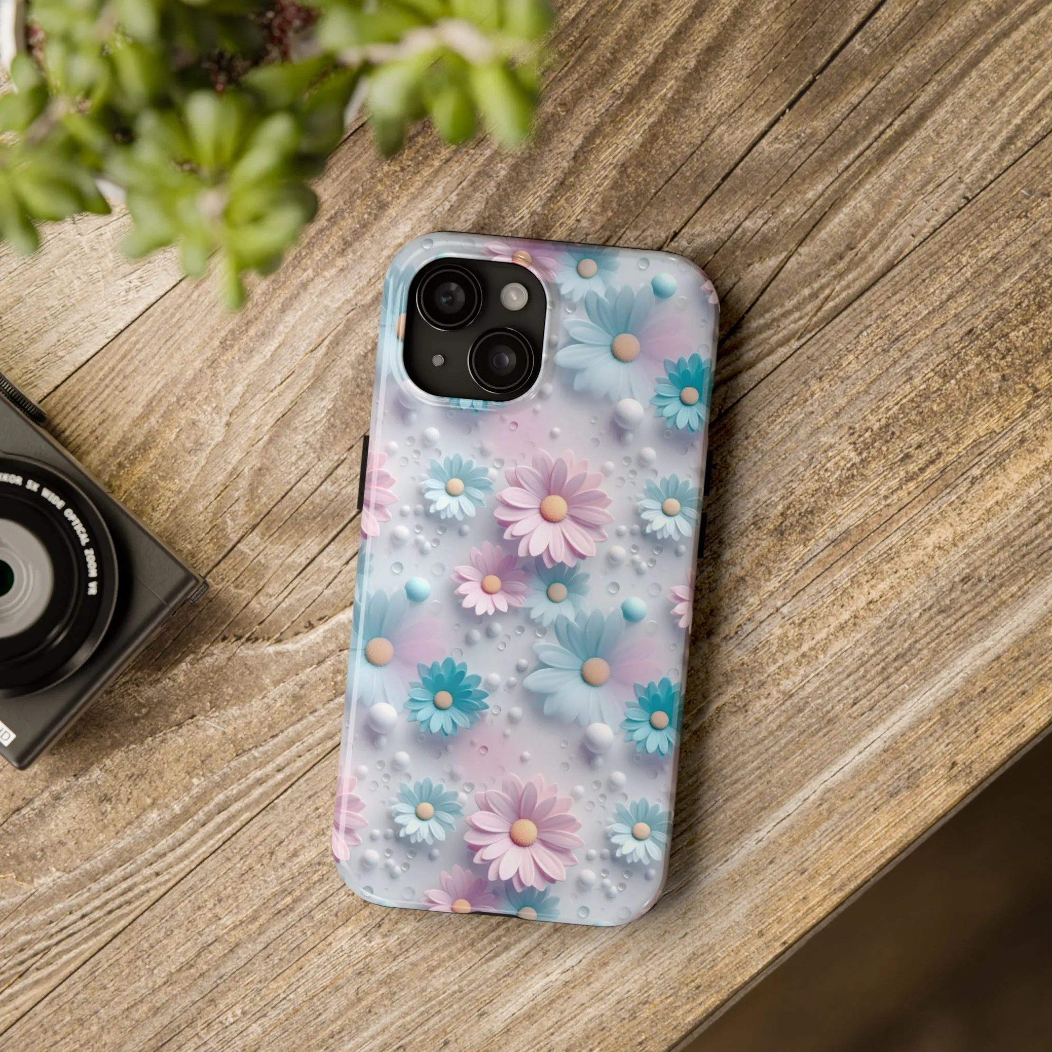 Dreamy Pastel Daisies Digital print Design Tough Phone Case compatible with a large variety of iPhone models, Gift, Phone Case