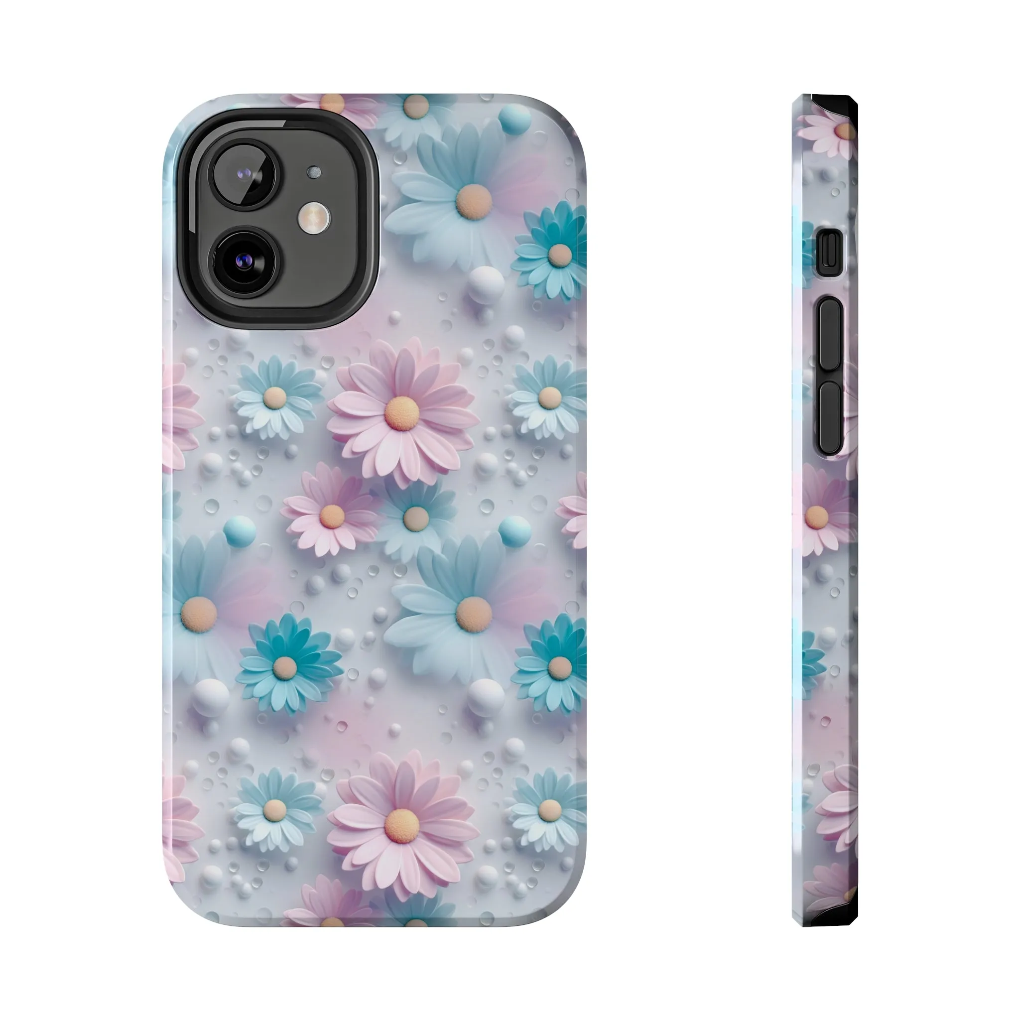 Dreamy Pastel Daisies Digital print Design Tough Phone Case compatible with a large variety of iPhone models, Gift, Phone Case