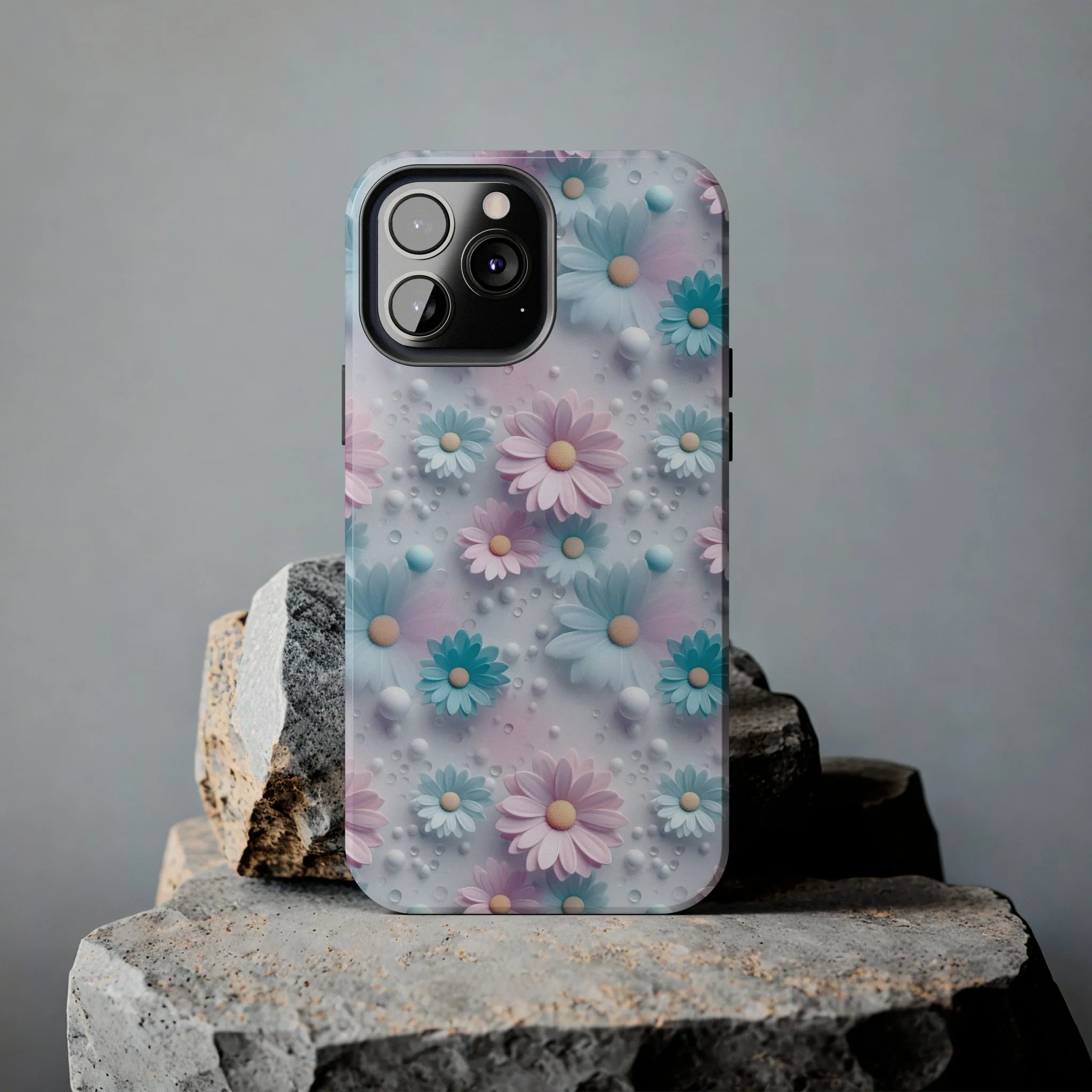 Dreamy Pastel Daisies Digital print Design Tough Phone Case compatible with a large variety of iPhone models, Gift, Phone Case