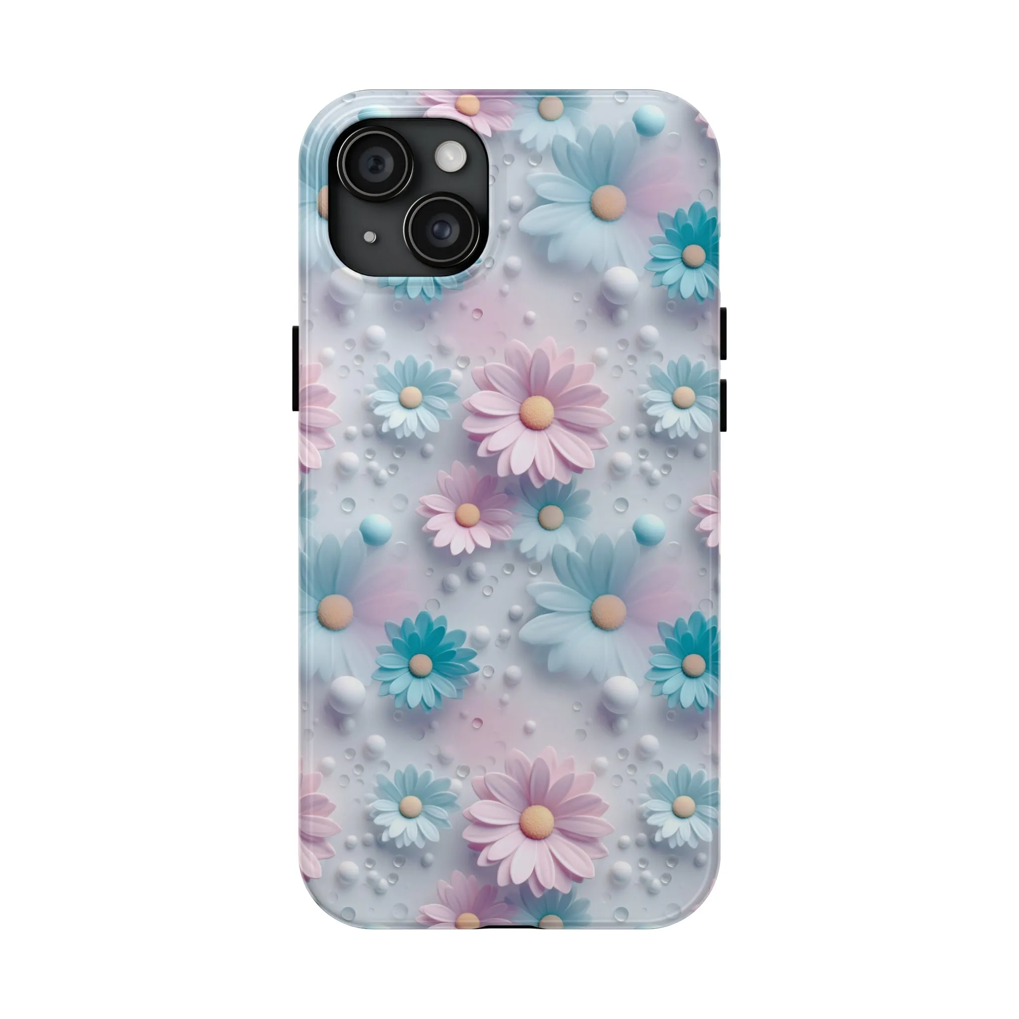 Dreamy Pastel Daisies Digital print Design Tough Phone Case compatible with a large variety of iPhone models, Gift, Phone Case