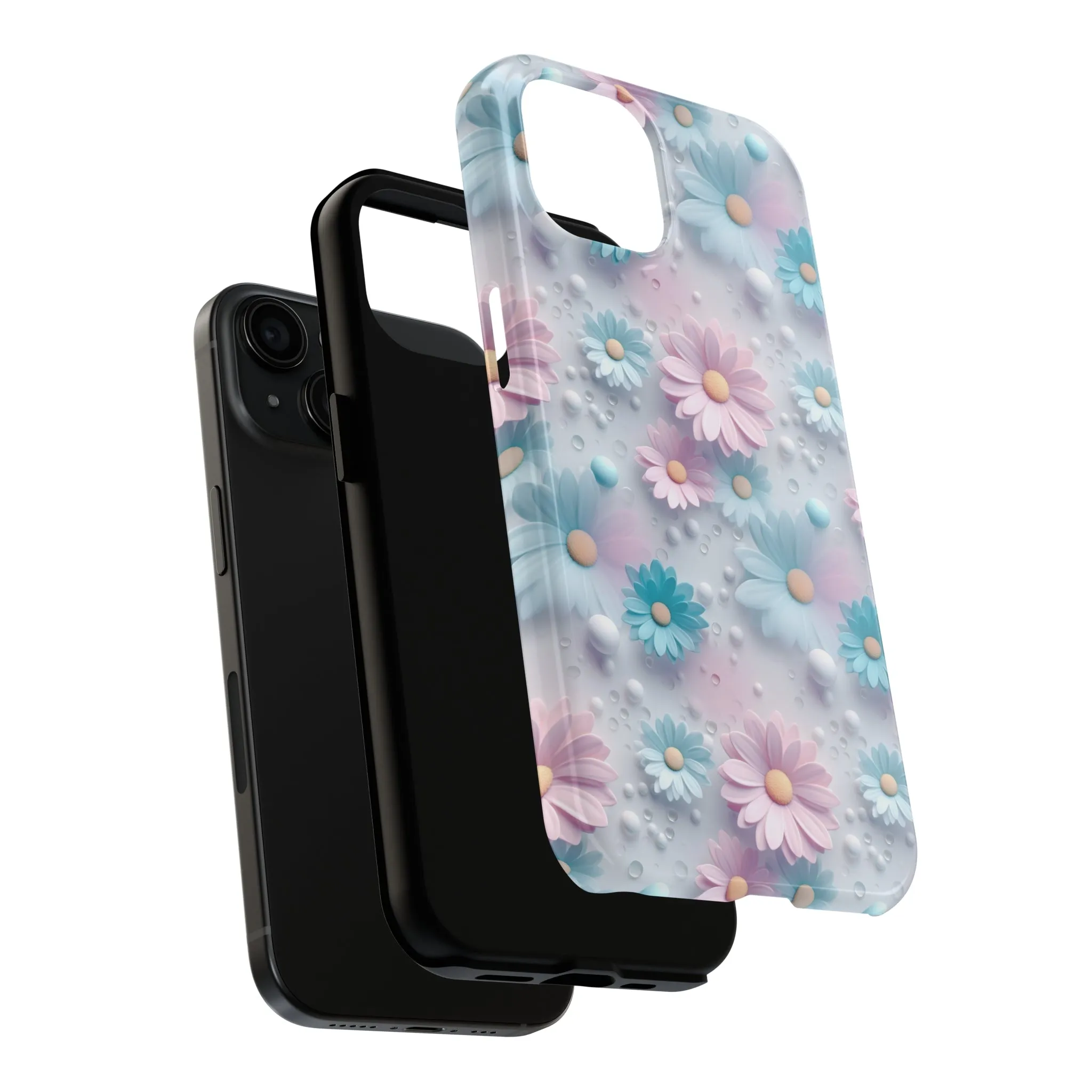 Dreamy Pastel Daisies Digital print Design Tough Phone Case compatible with a large variety of iPhone models, Gift, Phone Case