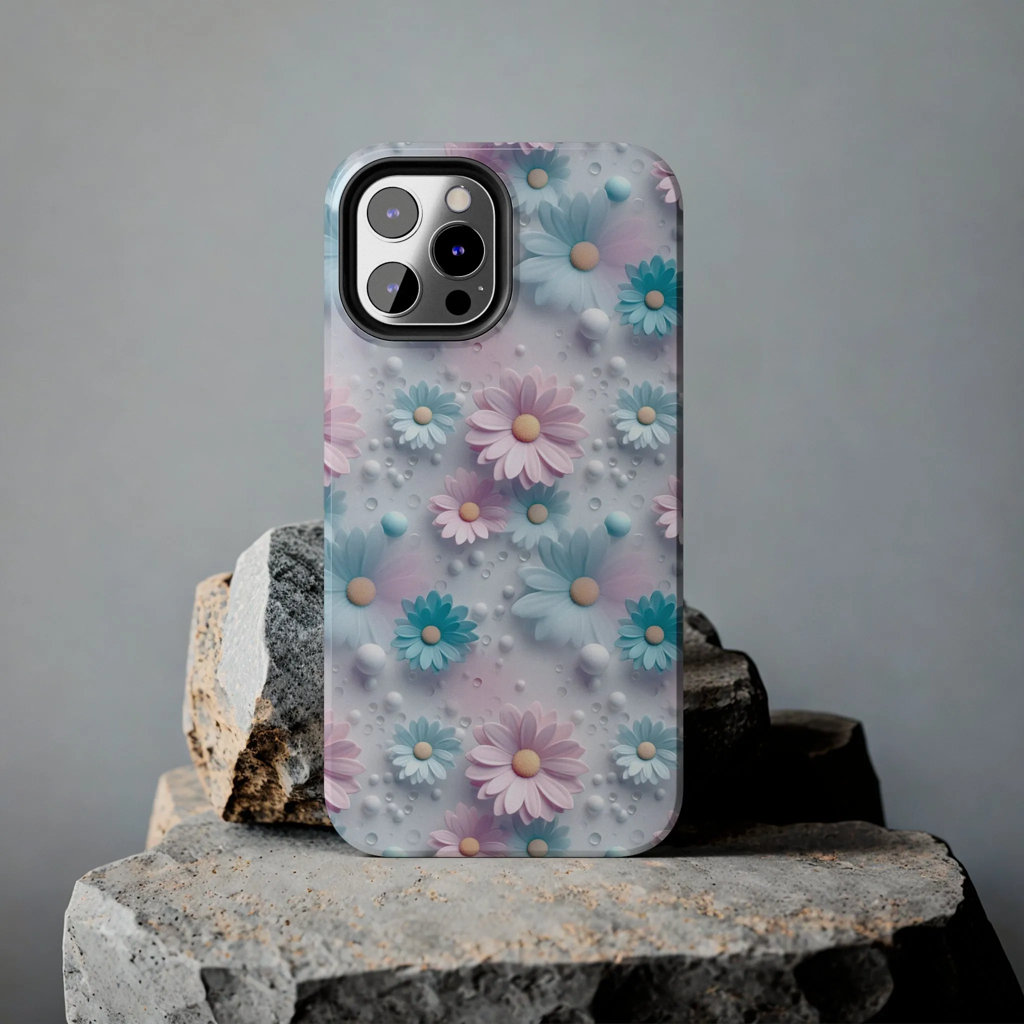 Dreamy Pastel Daisies Digital print Design Tough Phone Case compatible with a large variety of iPhone models, Gift, Phone Case