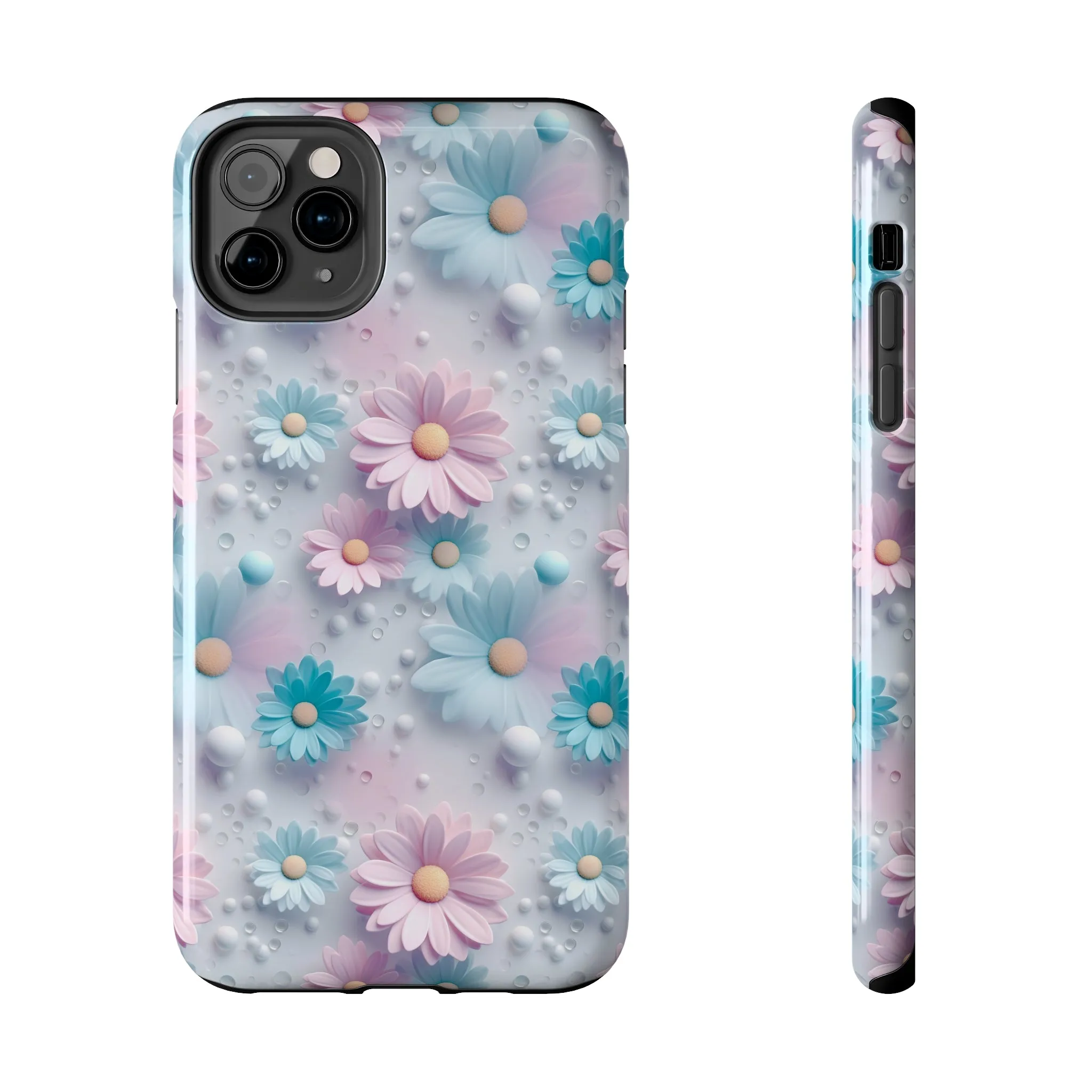 Dreamy Pastel Daisies Digital print Design Tough Phone Case compatible with a large variety of iPhone models, Gift, Phone Case