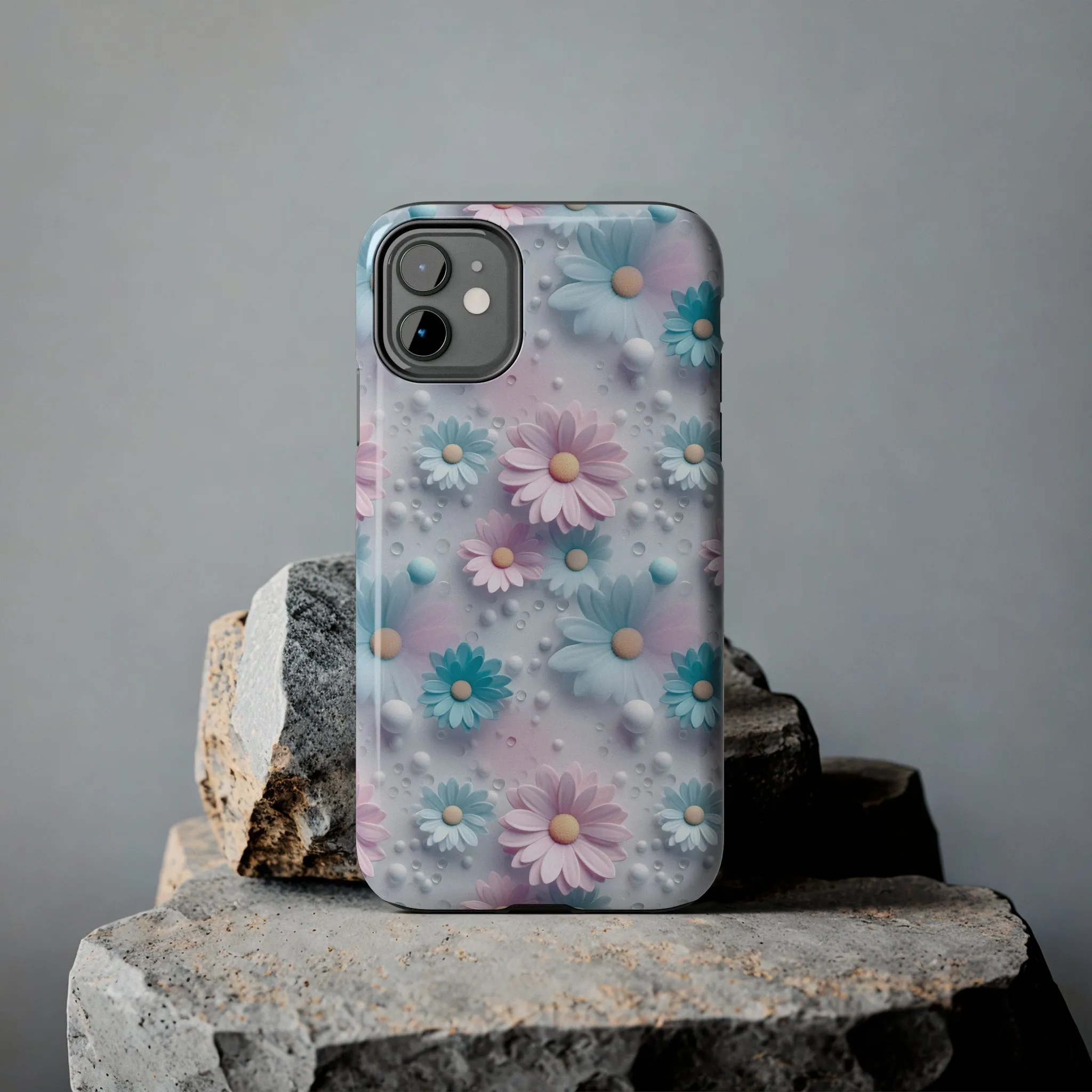 Dreamy Pastel Daisies Digital print Design Tough Phone Case compatible with a large variety of iPhone models, Gift, Phone Case