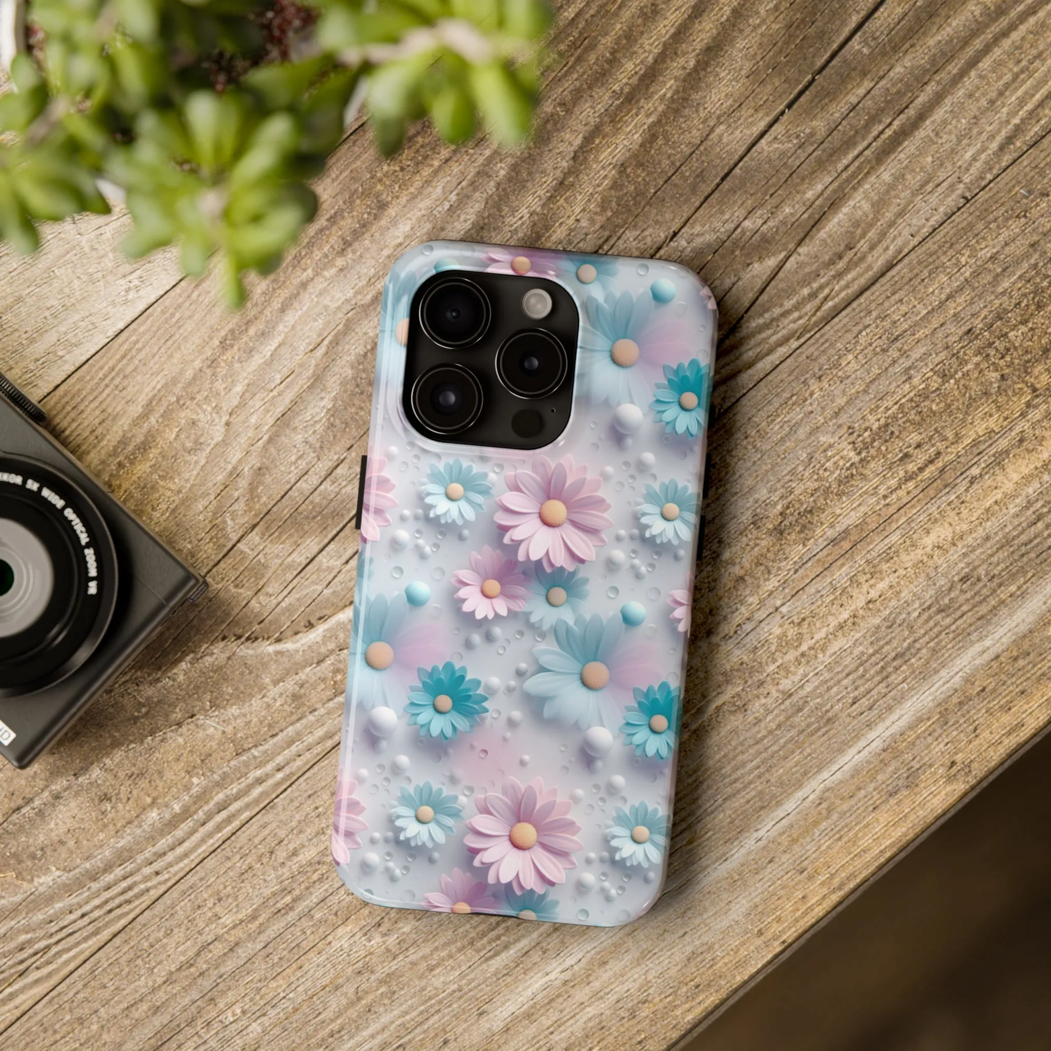 Dreamy Pastel Daisies Digital print Design Tough Phone Case compatible with a large variety of iPhone models, Gift, Phone Case