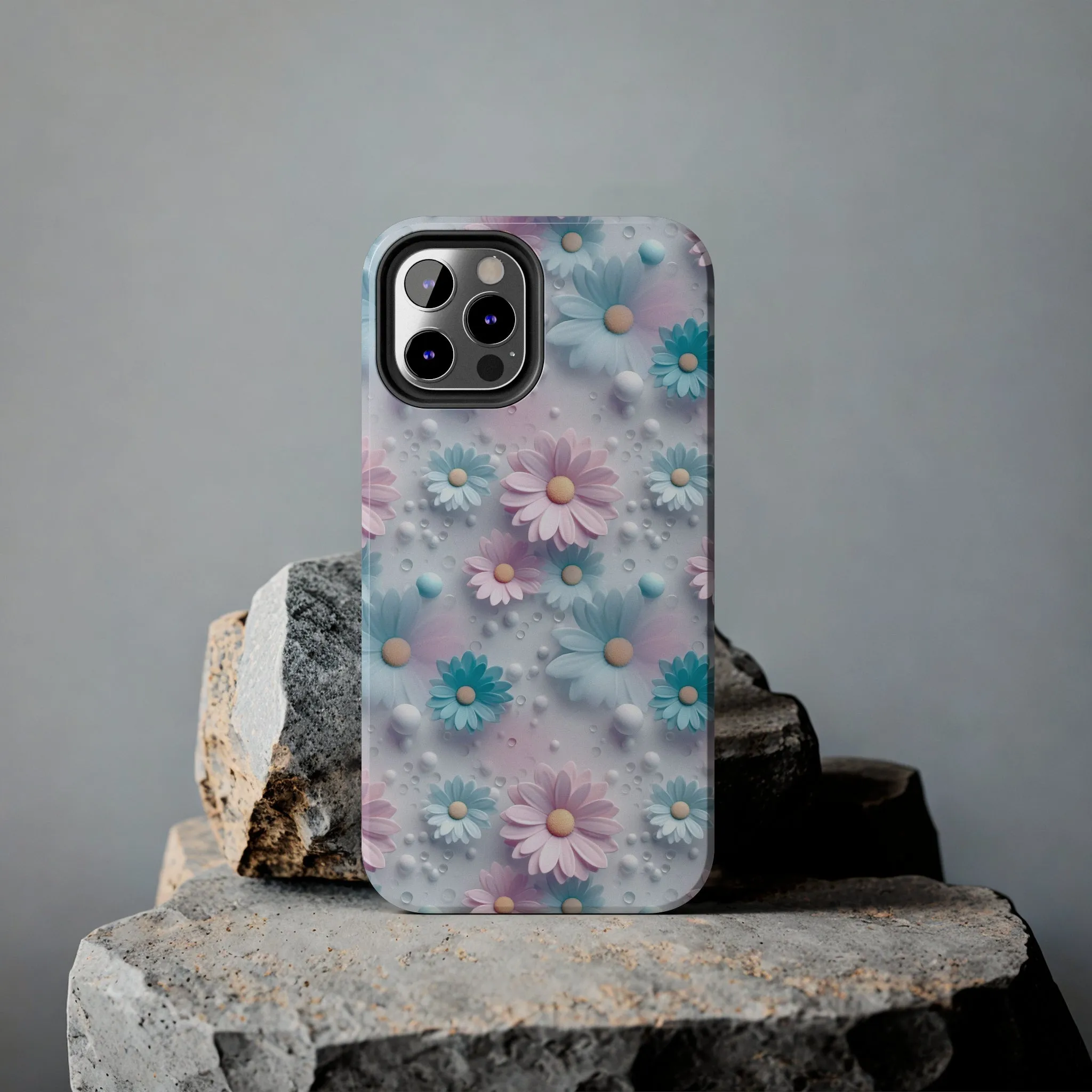 Dreamy Pastel Daisies Digital print Design Tough Phone Case compatible with a large variety of iPhone models, Gift, Phone Case