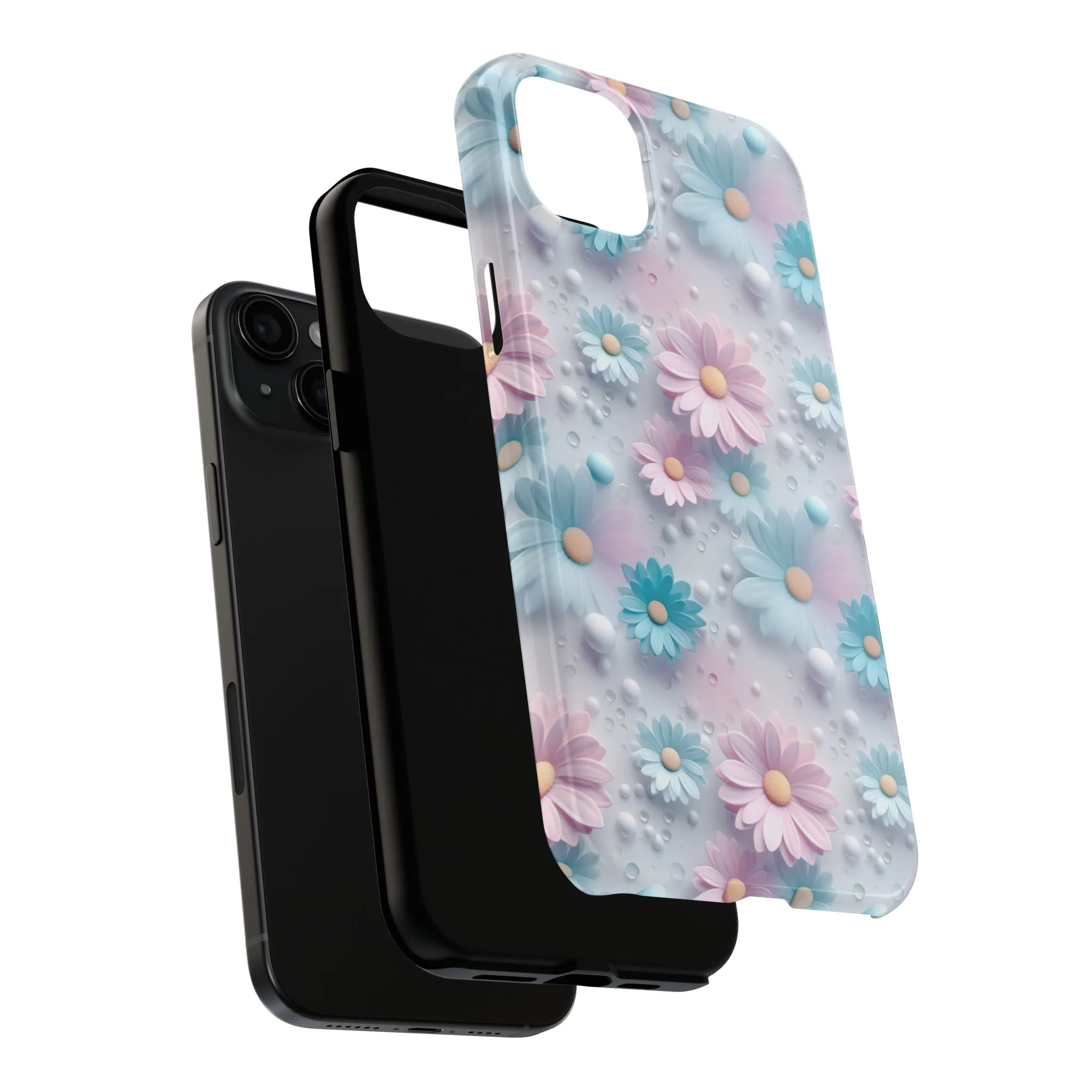 Dreamy Pastel Daisies Digital print Design Tough Phone Case compatible with a large variety of iPhone models, Gift, Phone Case