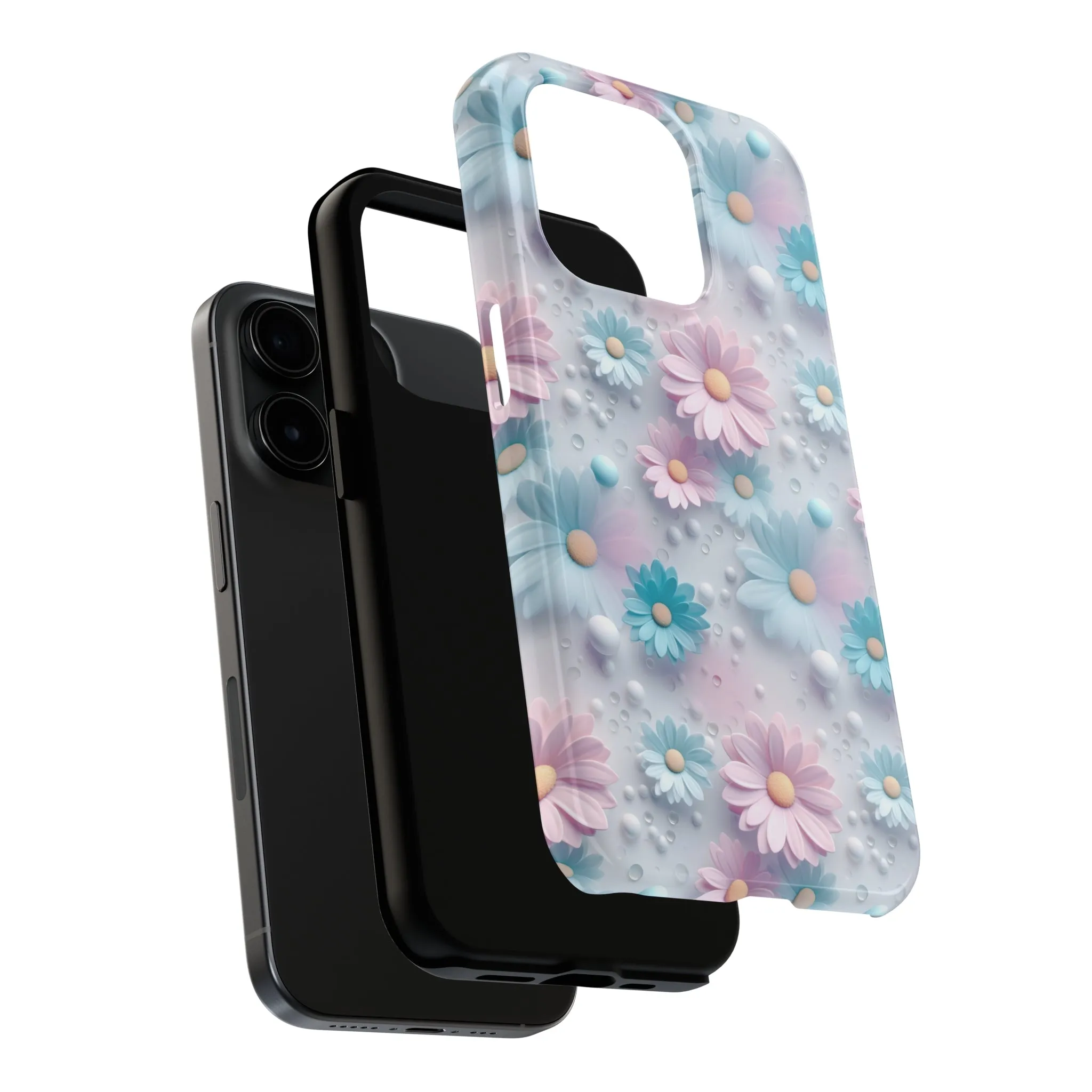 Dreamy Pastel Daisies Digital print Design Tough Phone Case compatible with a large variety of iPhone models, Gift, Phone Case