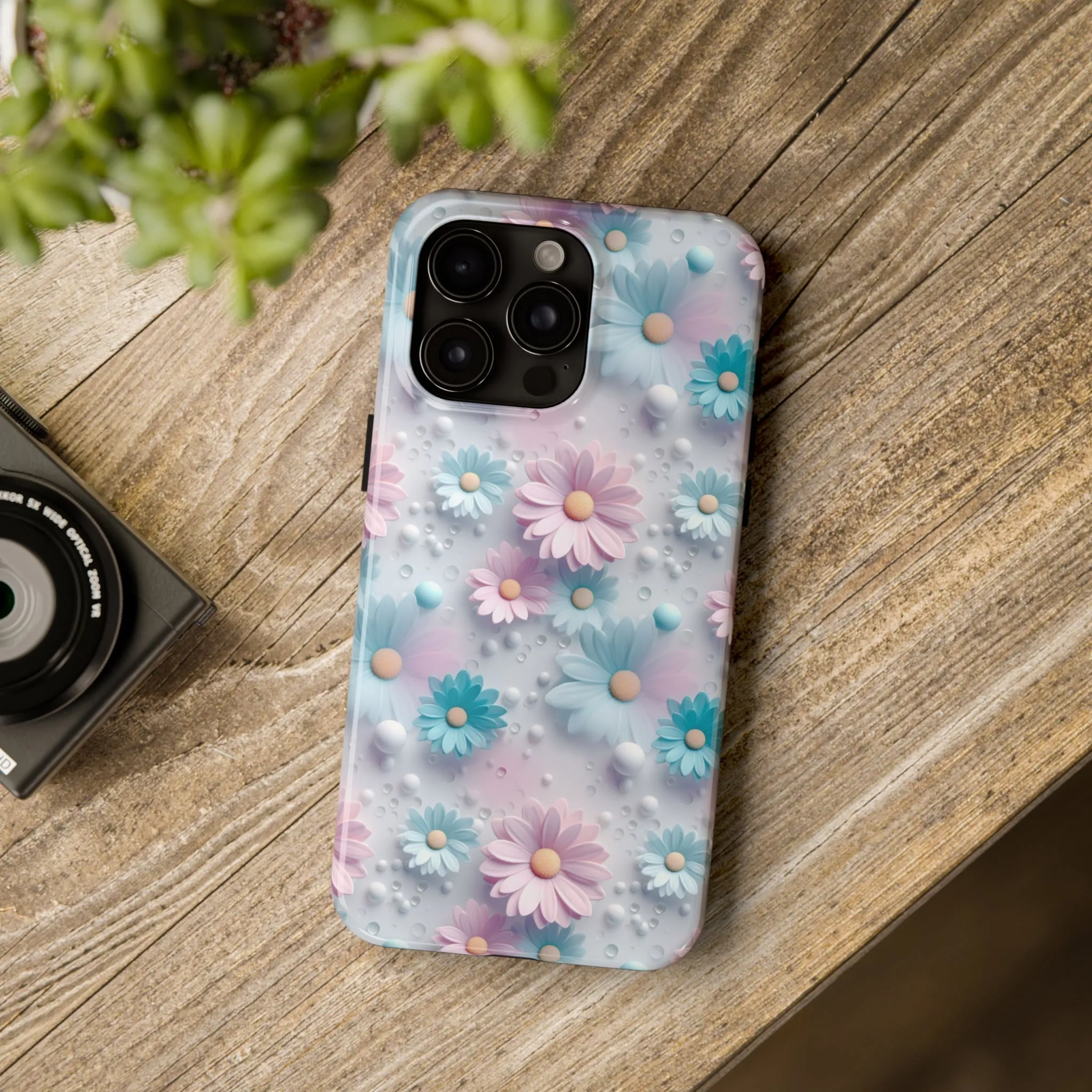 Dreamy Pastel Daisies Digital print Design Tough Phone Case compatible with a large variety of iPhone models, Gift, Phone Case