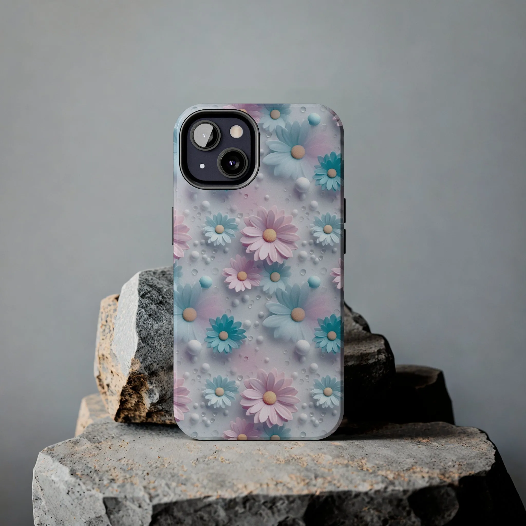 Dreamy Pastel Daisies Digital print Design Tough Phone Case compatible with a large variety of iPhone models, Gift, Phone Case