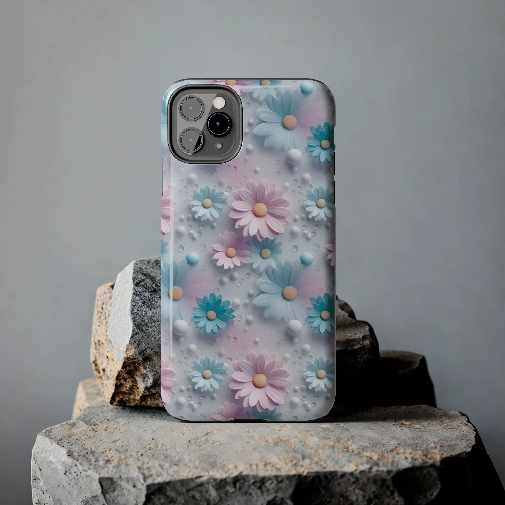 Dreamy Pastel Daisies Digital print Design Tough Phone Case compatible with a large variety of iPhone models, Gift, Phone Case