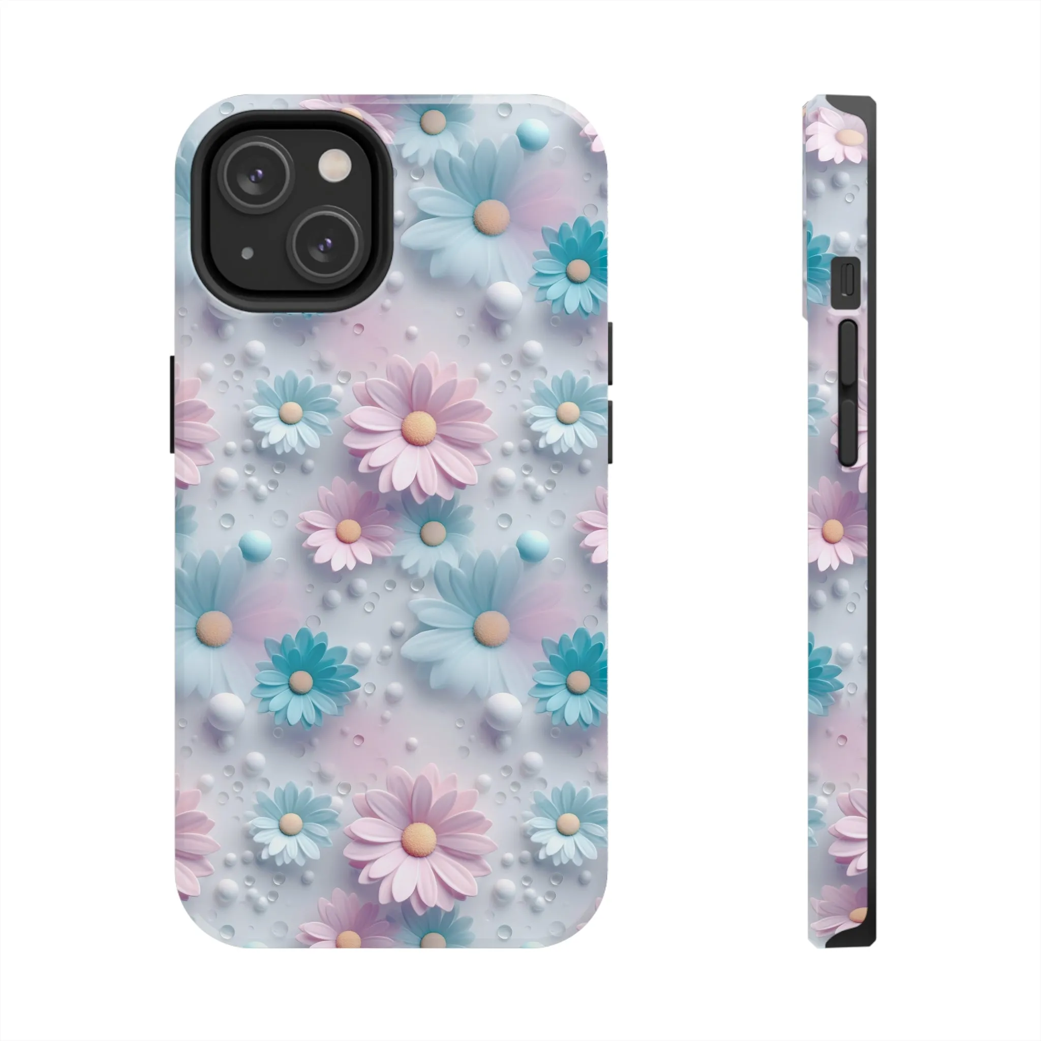 Dreamy Pastel Daisies Digital print Design Tough Phone Case compatible with a large variety of iPhone models, Gift, Phone Case