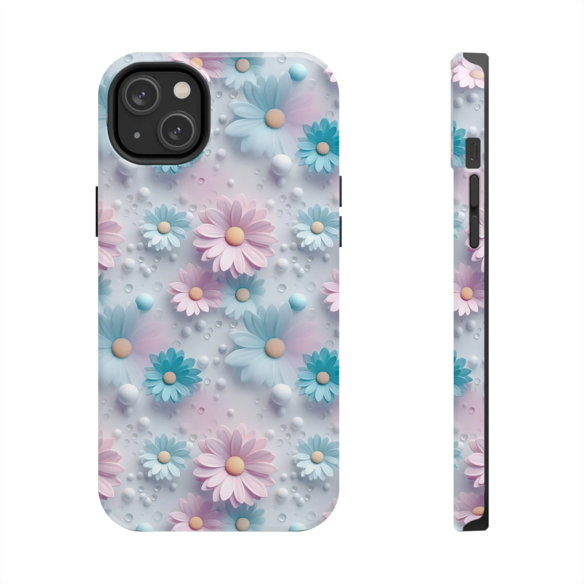 Dreamy Pastel Daisies Digital print Design Tough Phone Case compatible with a large variety of iPhone models, Gift, Phone Case