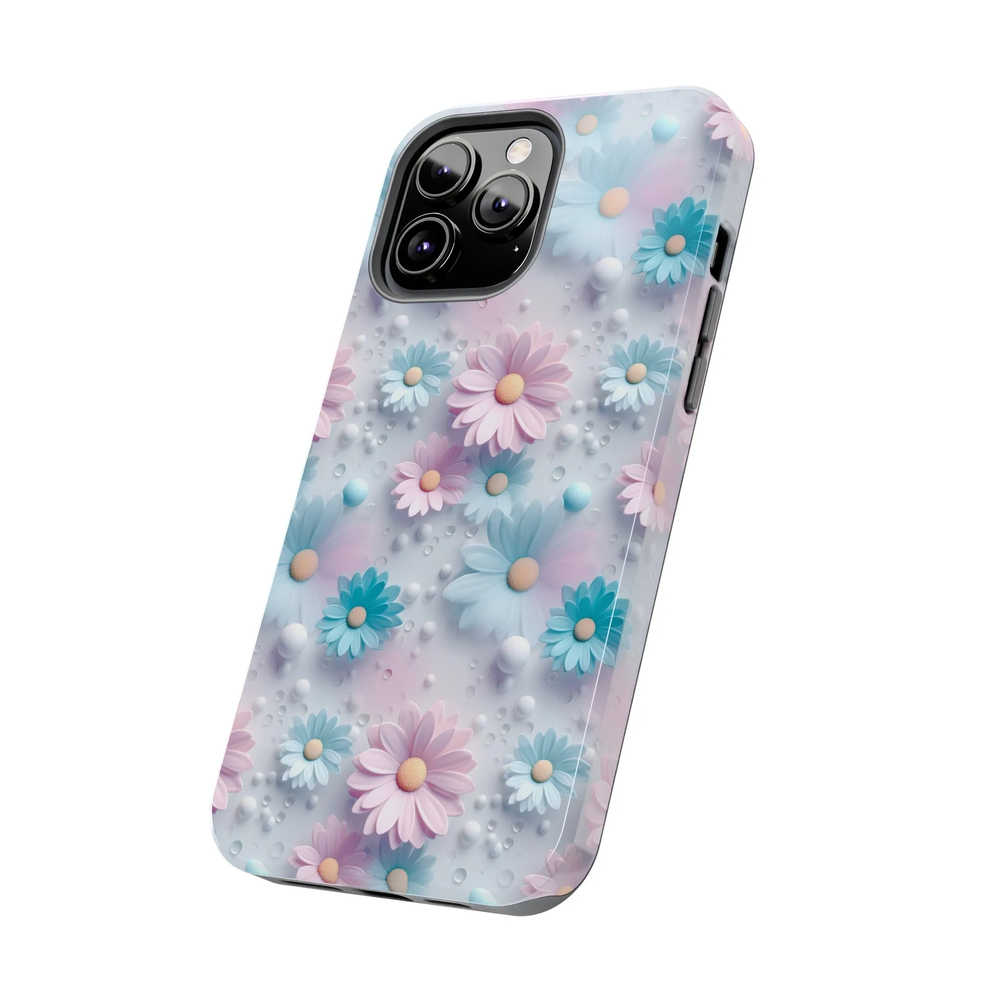 Dreamy Pastel Daisies Digital print Design Tough Phone Case compatible with a large variety of iPhone models, Gift, Phone Case